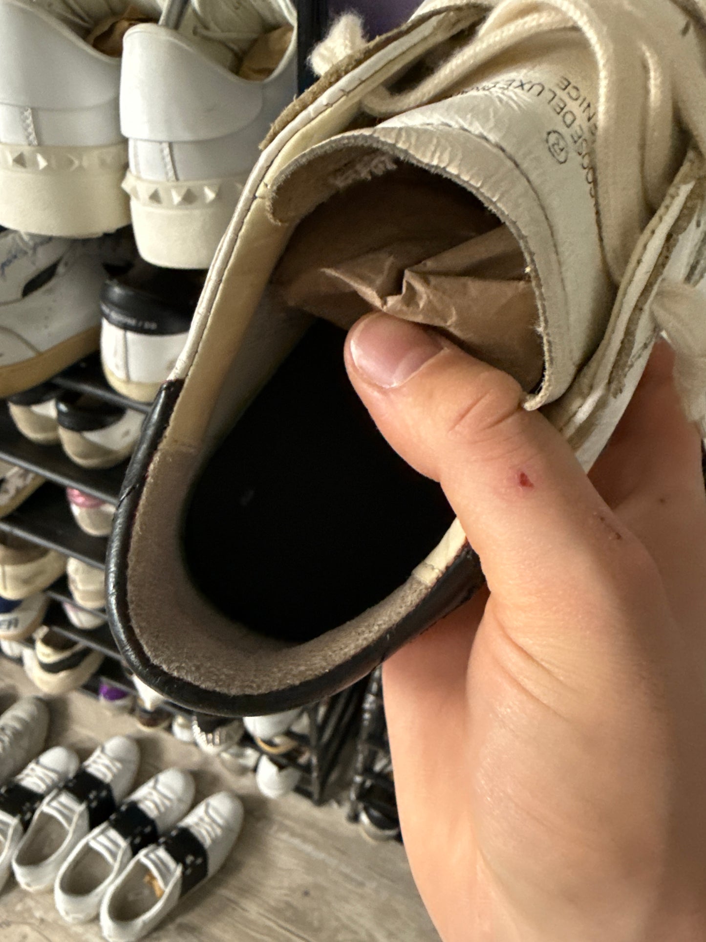 Golden Gooses Superstar - Blanc Noir Argenté C253