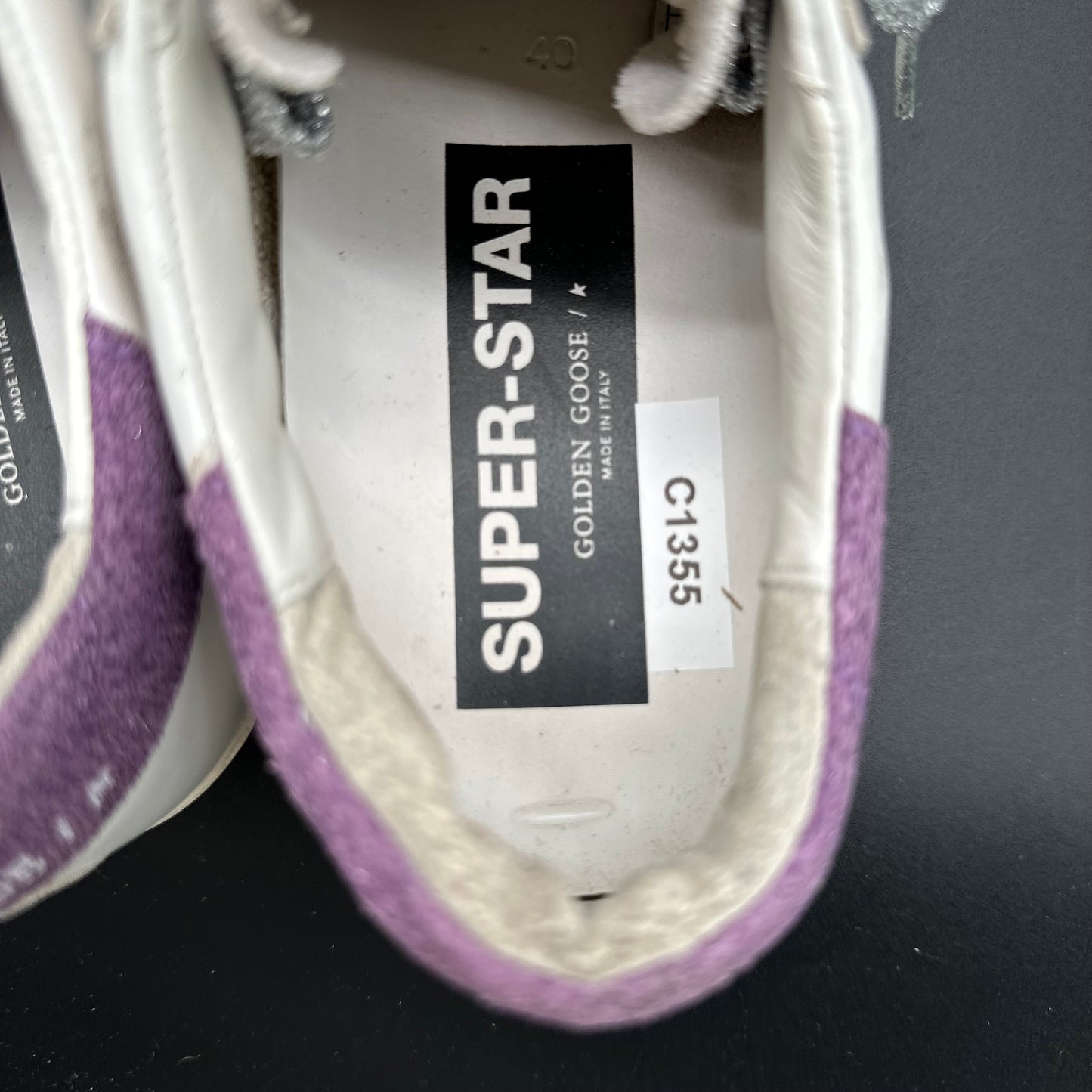 Golden Goose Superstar - Blanc Noir Violet C1355