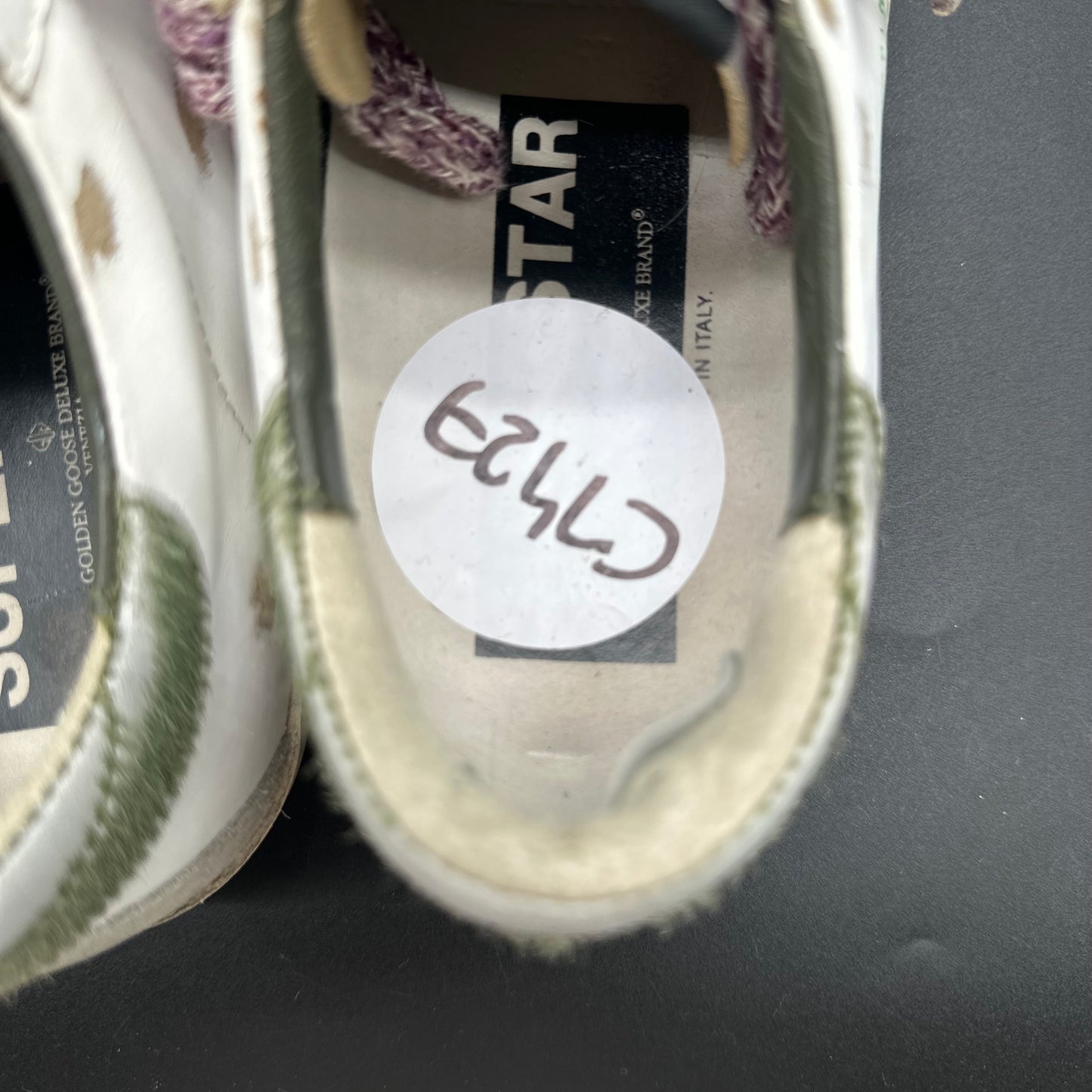 Golden Goose Superstar - Blanc Beige Vert Violet C1427