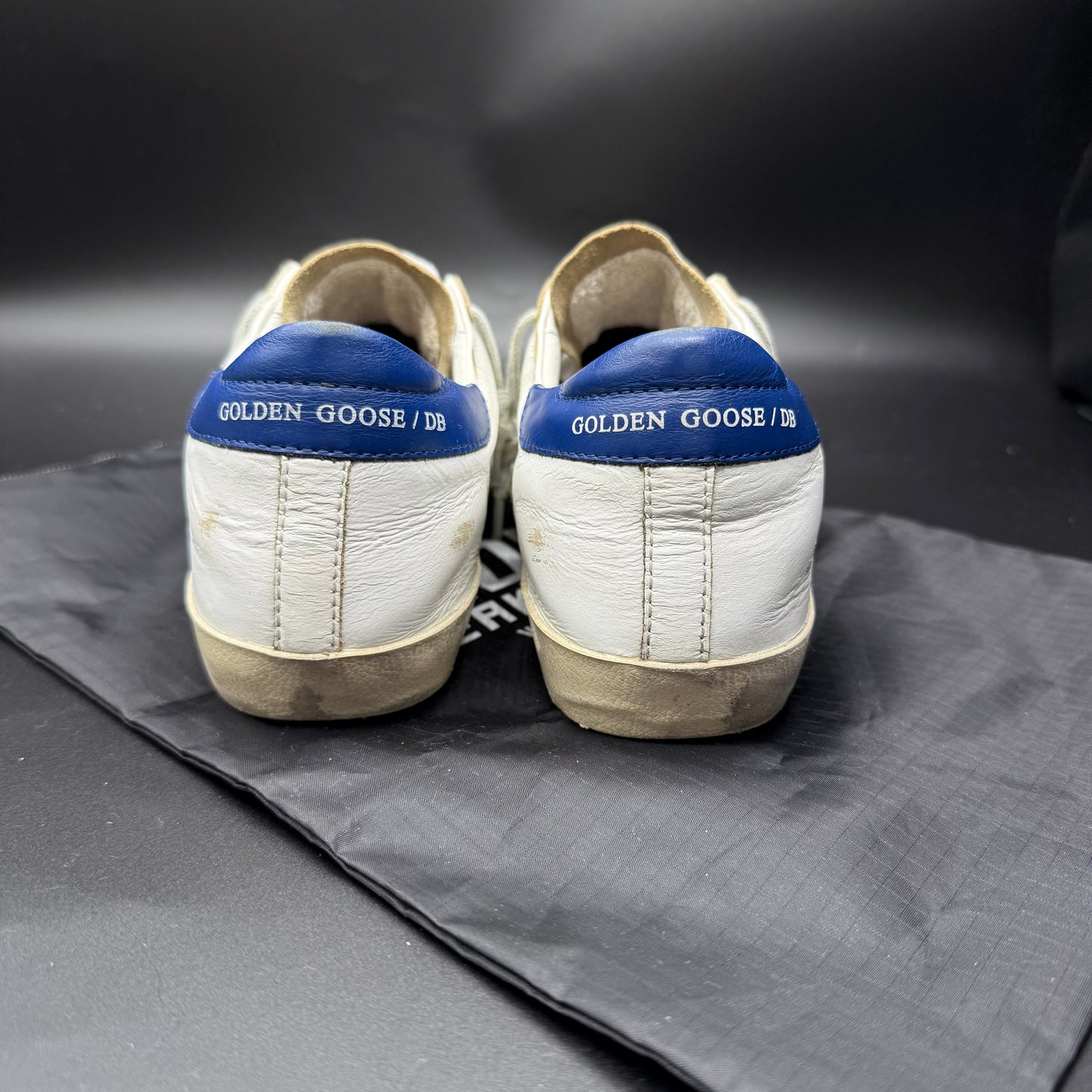 Golden Goose Superstar - Blanc/Noir Pailettes/Bleu marine ◼️