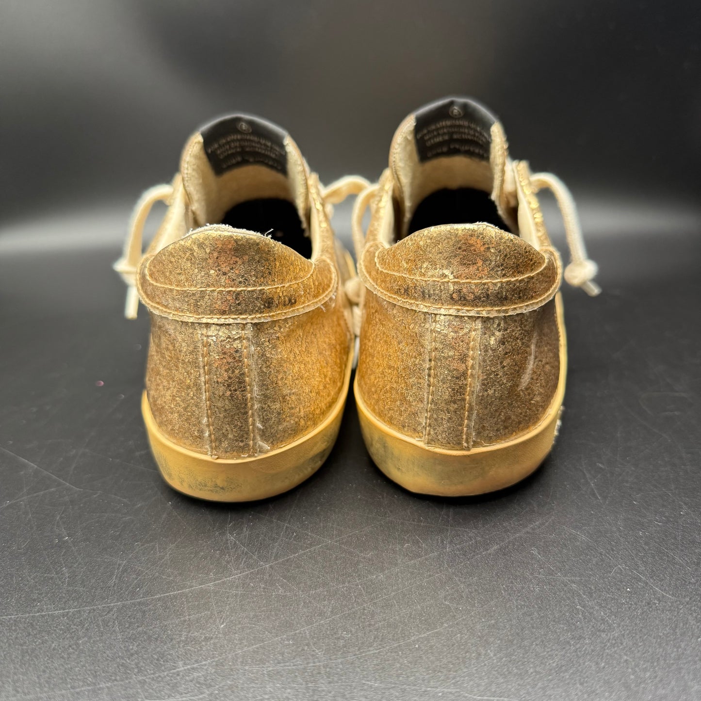 Golden Goose Superstar - Paillette Or Blanc