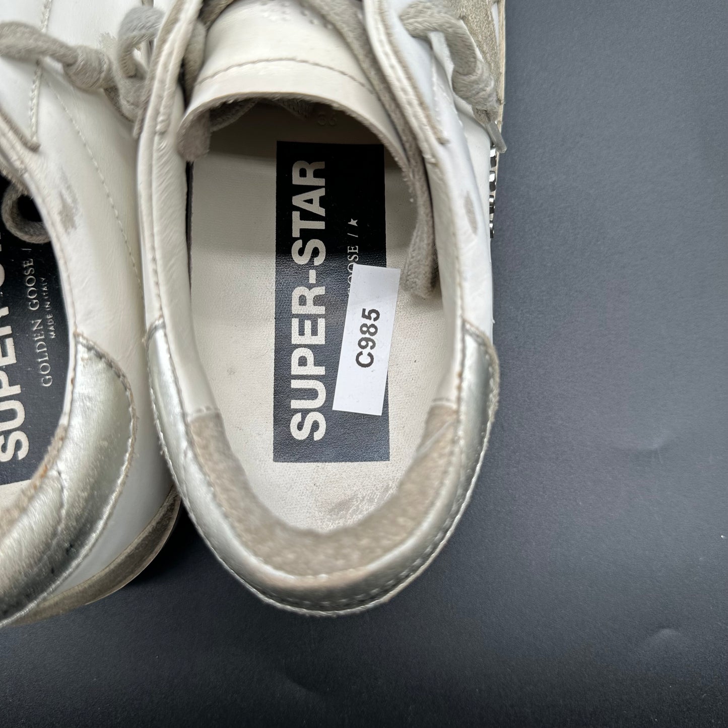 Golden Goose Superstar - Blanc Argent C985
