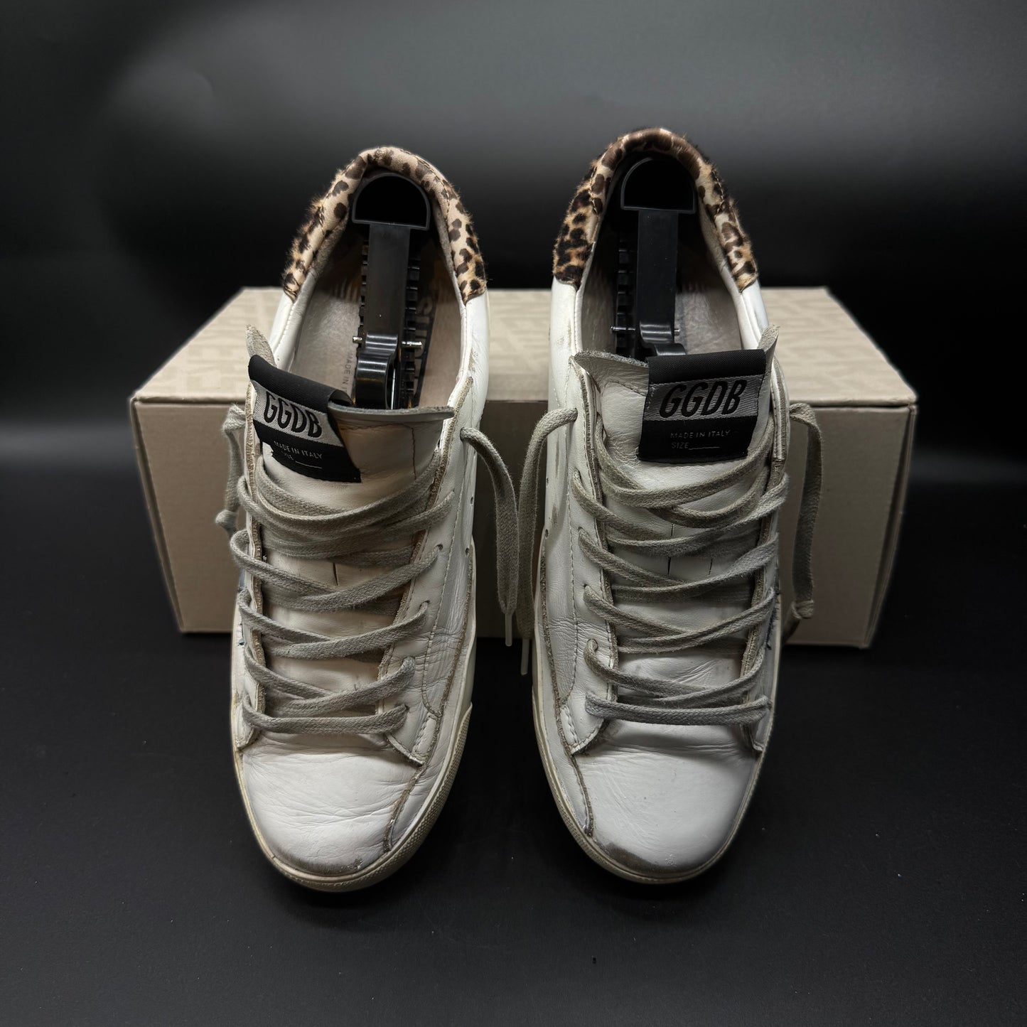 Golden Goose Superstar - Blanc/ Bleu/ Animal ▫️