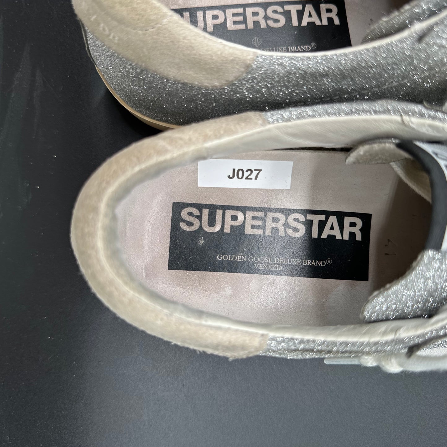 Golden Goose Superstar - Blanc Argent Paillettes J027