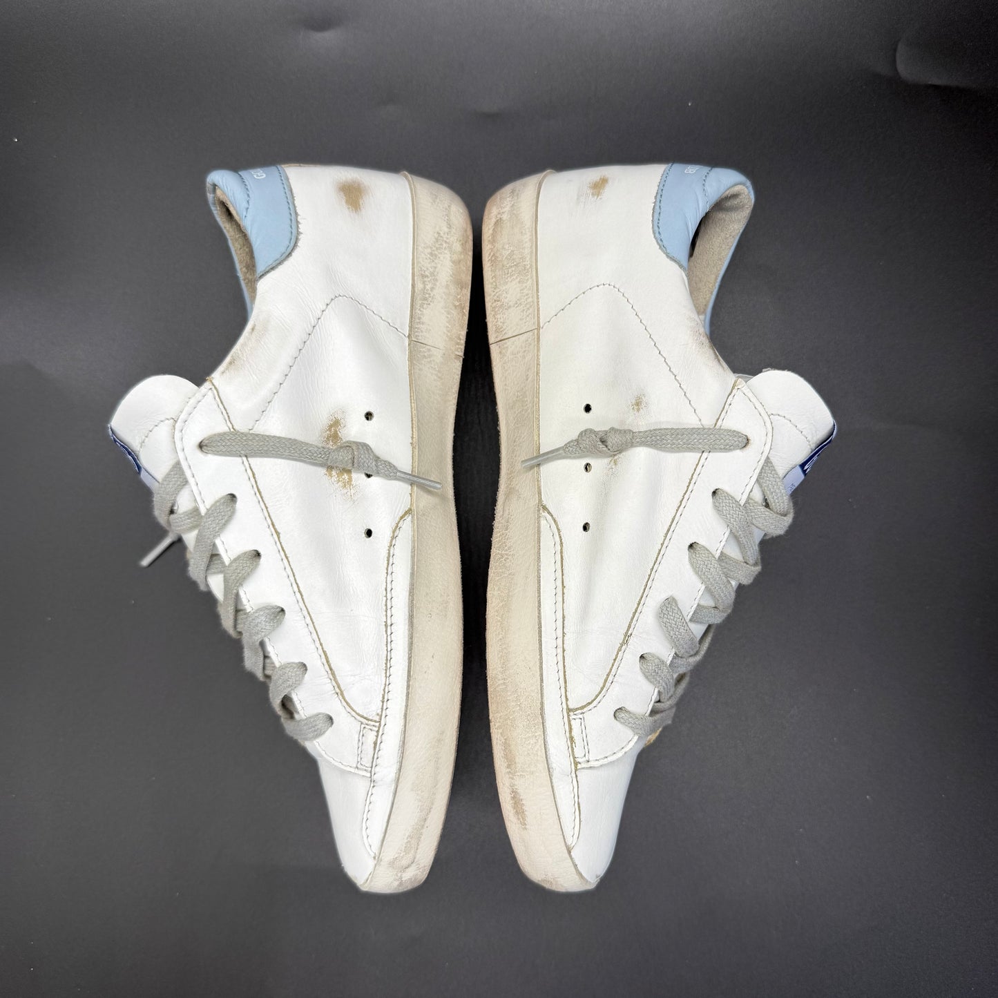 Golden Goose Superstar - Blanc/Paillette/Bleu ciel ◼️