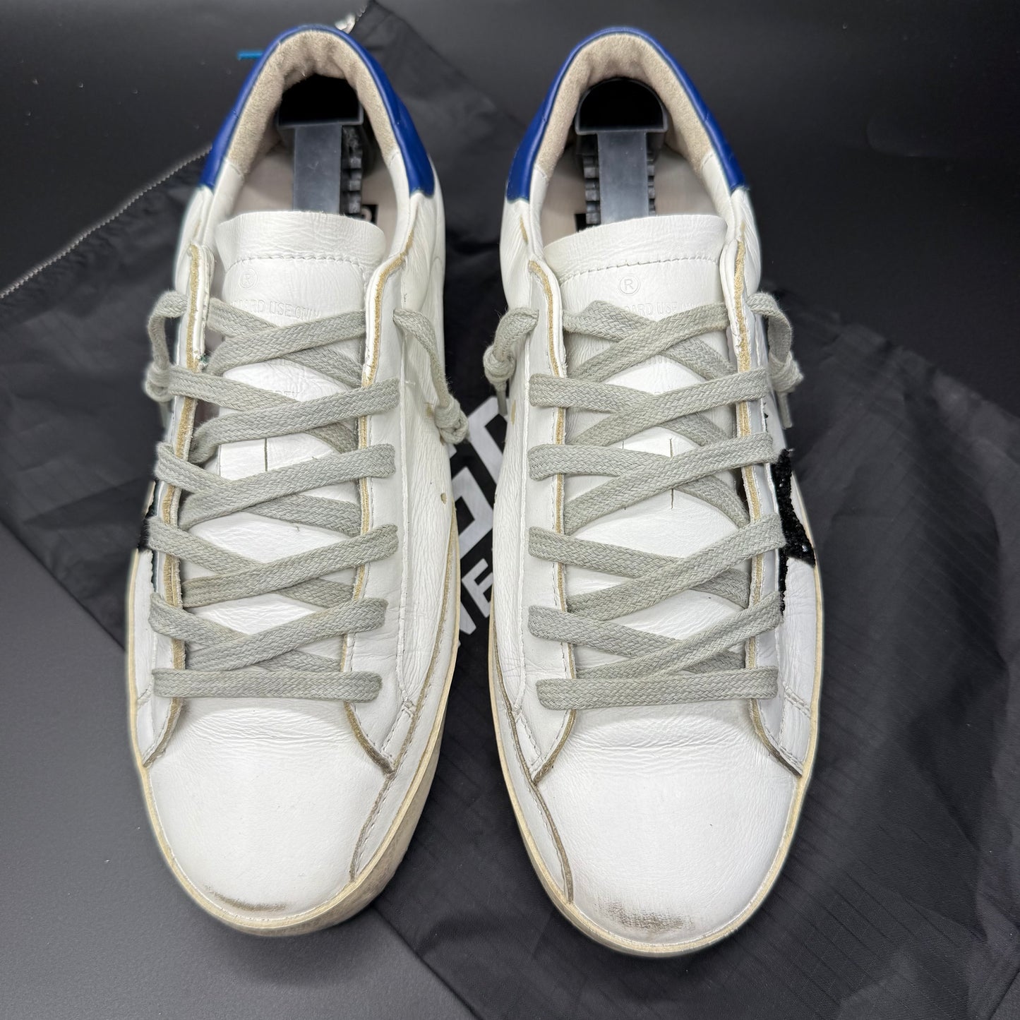 Golden Goose Superstar - Blanc/Noir Pailettes/Bleu marine ◼️