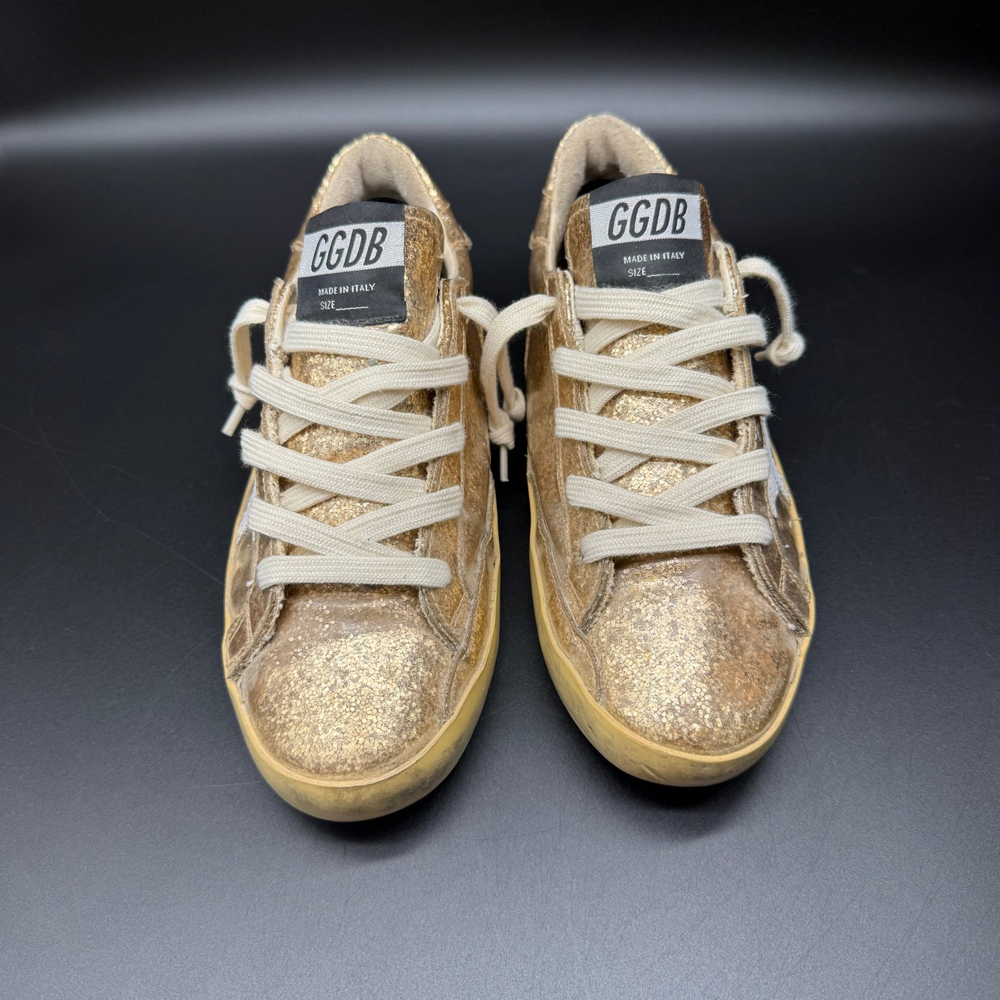 Golden Goose Superstar - Paillette Or Blanc