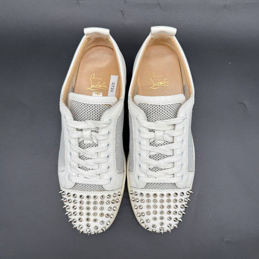 Louboutin Junior Spike - Blanc Argent C723