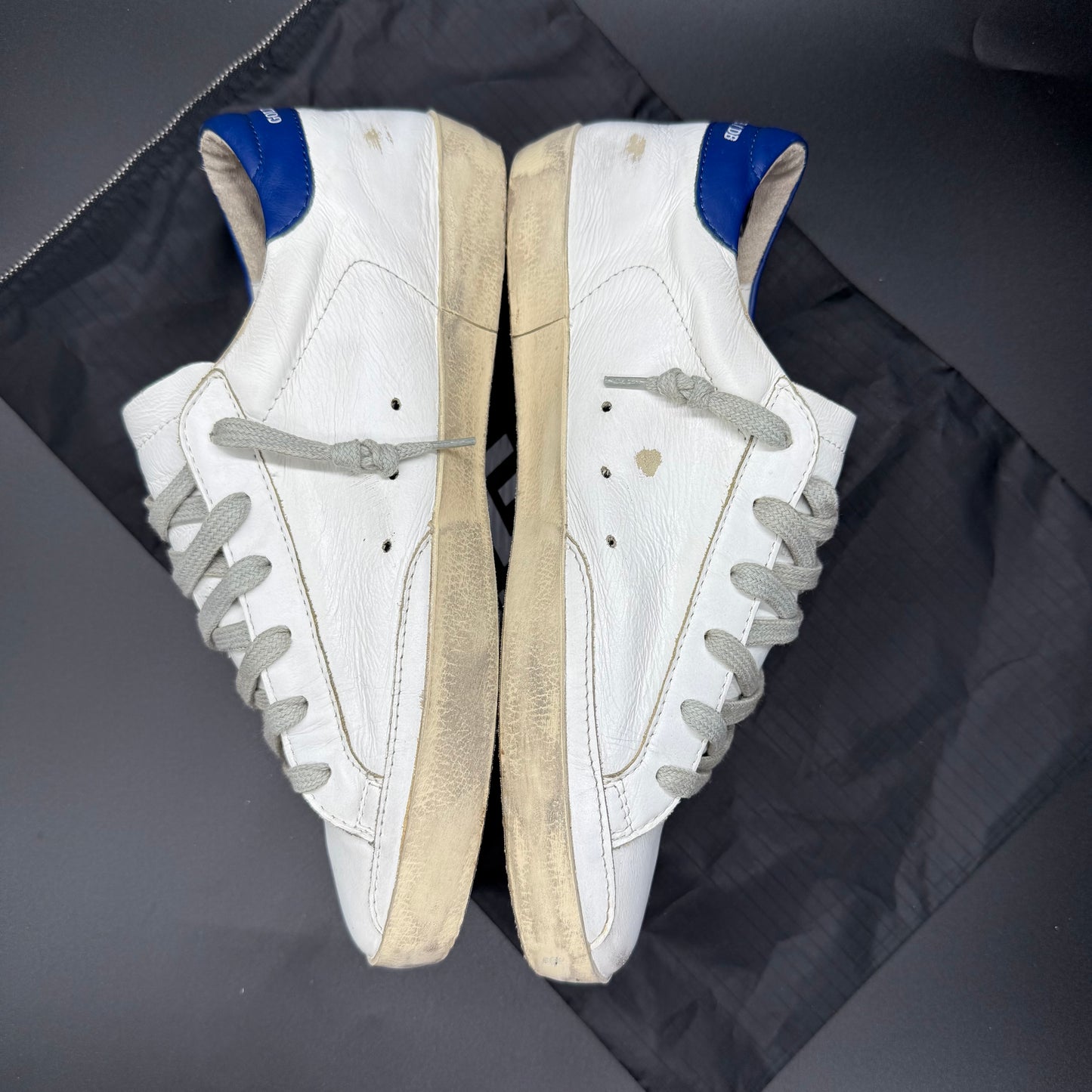 Golden Goose Superstar - Blanc/Noir Pailettes/Bleu marine ◼️