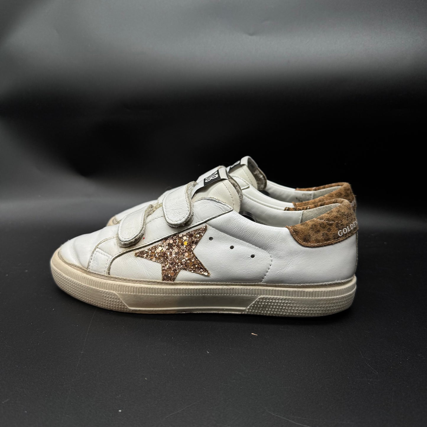 Golden Goose May - Blanc/ Léopard/ Paillettes ▫️