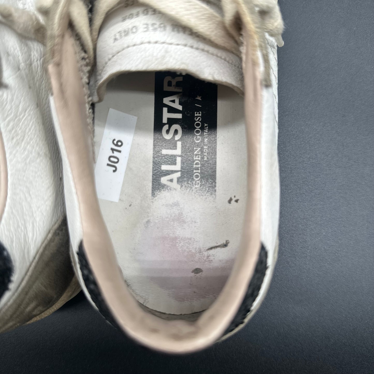 Golden Goose Ballstar - Blanc Gris Noir Paillettes J016