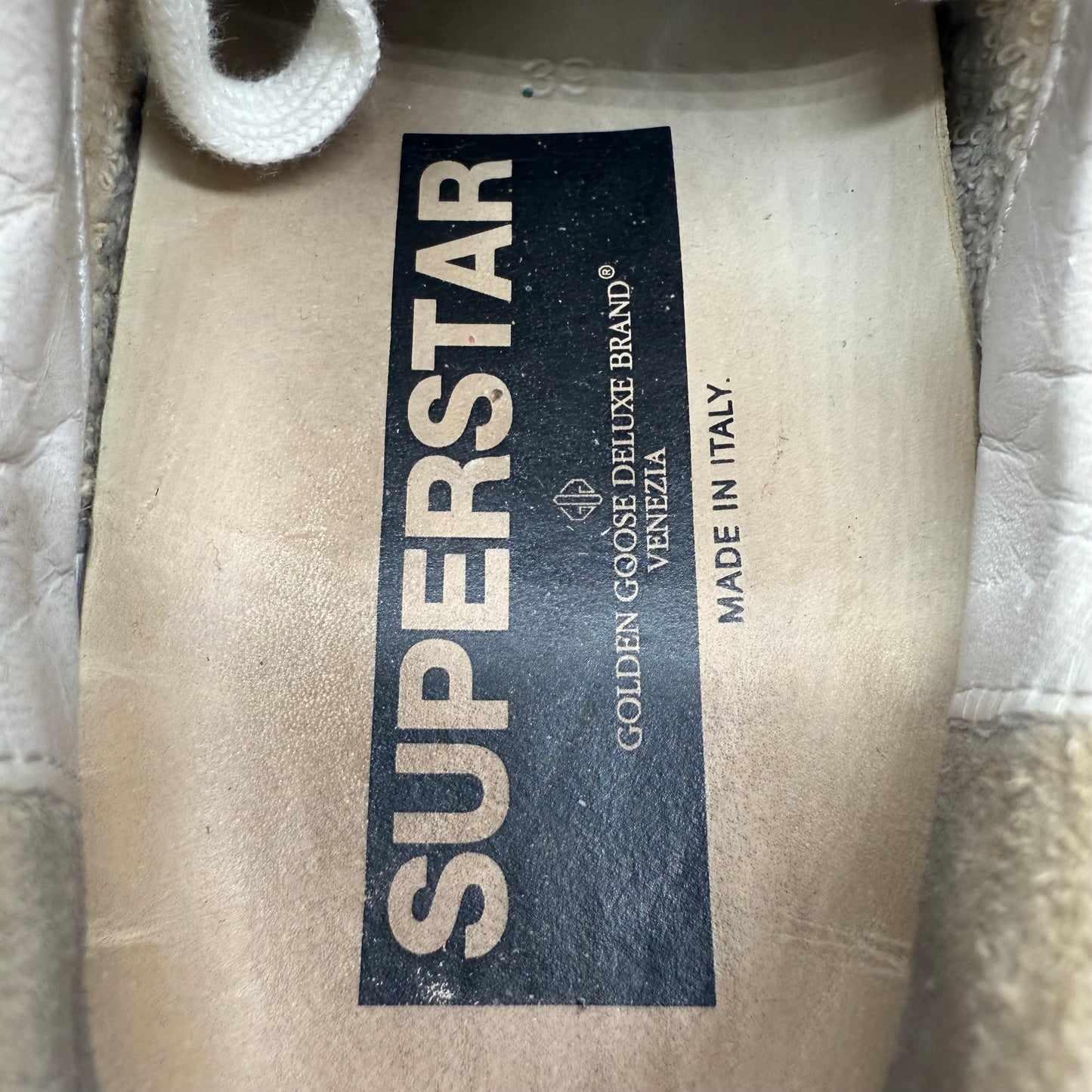 Golden Goose Superstar - Vert Paillette Blanc