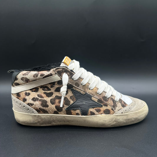 Golden Goose Midstar - Noir Léopard Beige C1218