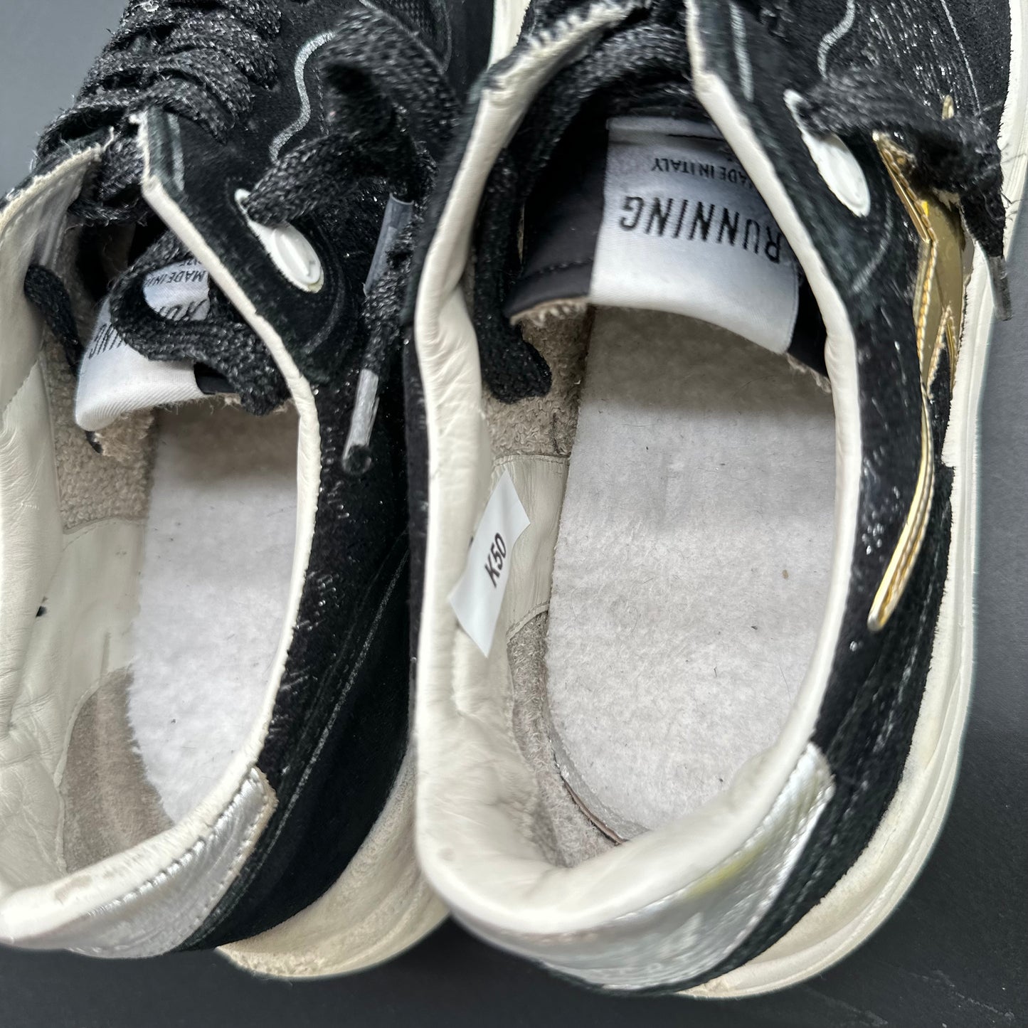 Golden Goose Running - Noir Argent Or K50