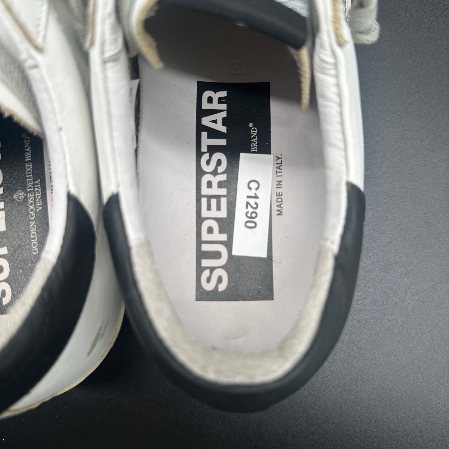 Golden Goose Superstar - Blanc Noir Paillettes C1290