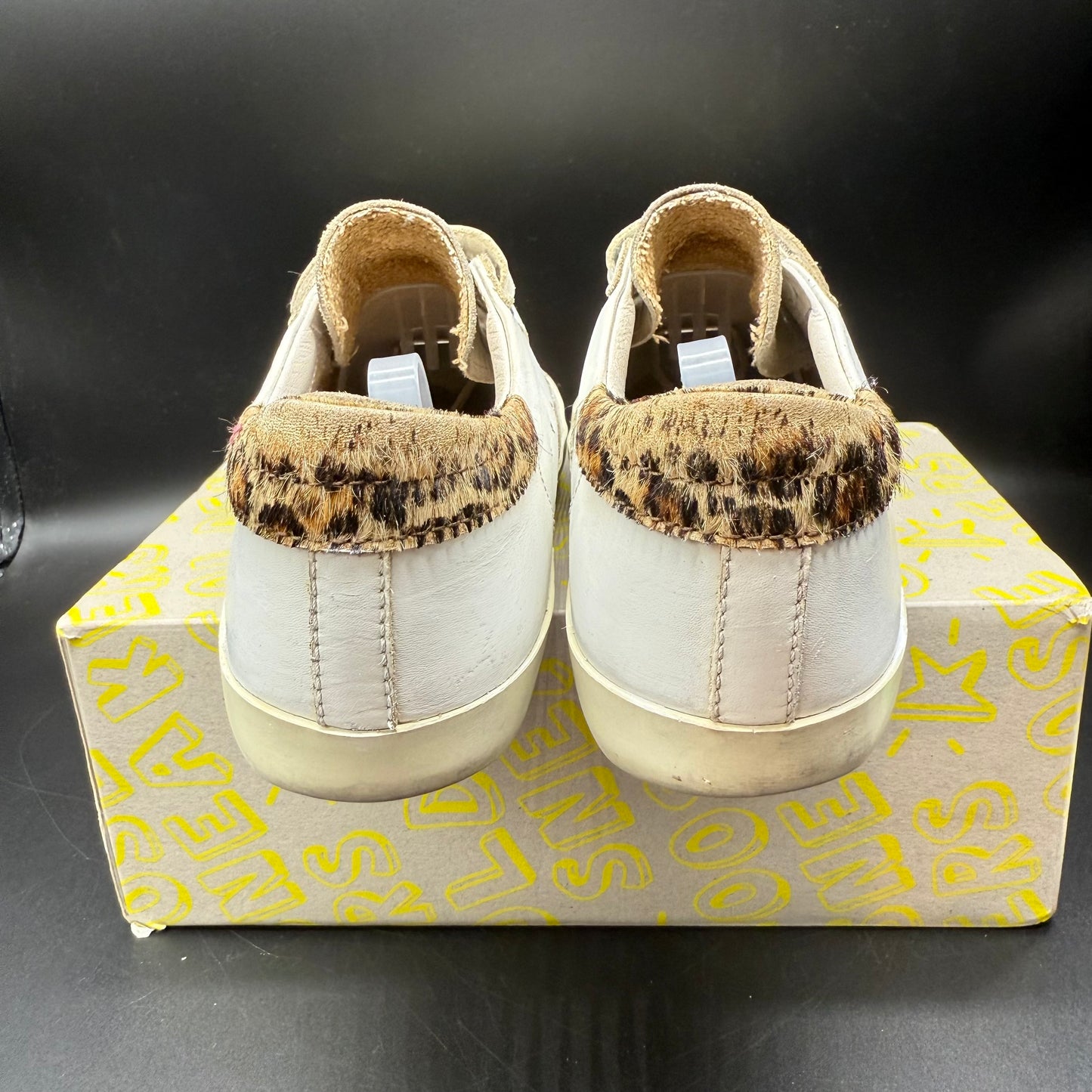 Golden Goose Old-School - Blanc Leopard Noir