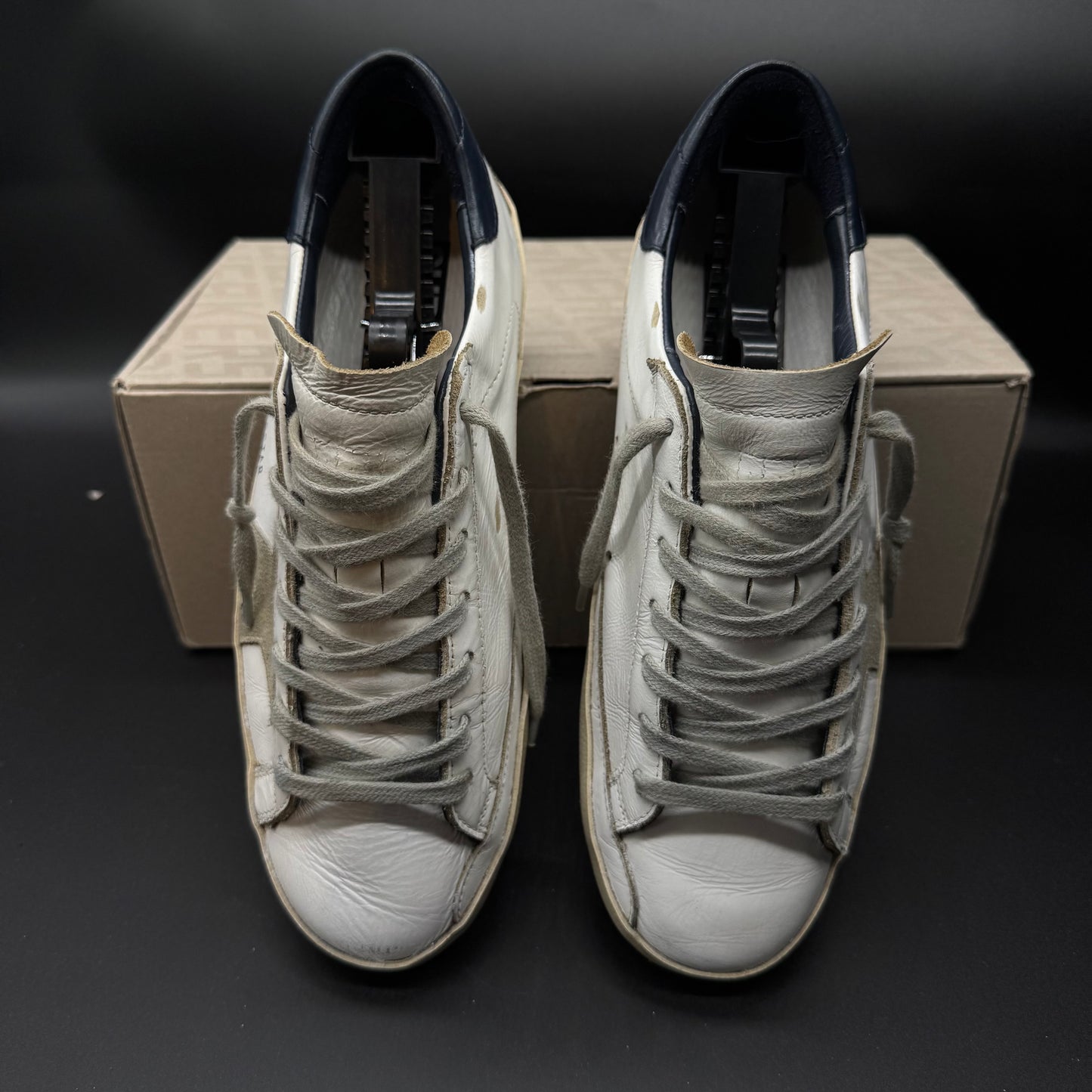 Golden Goose Superstar - Blanc/Bleu Marine ▫️