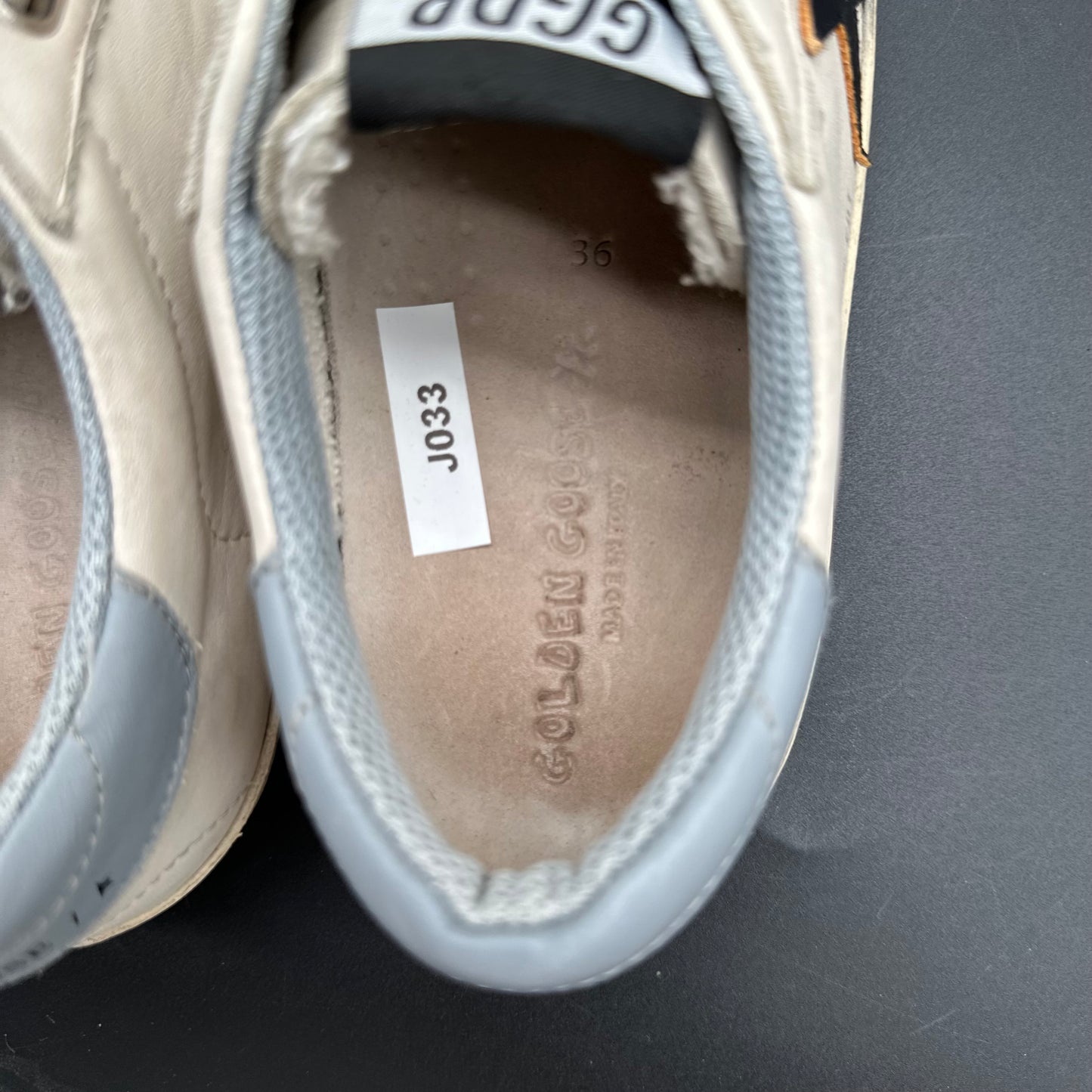 Golden Goose Old-School - Blanc Noir Bleu J033