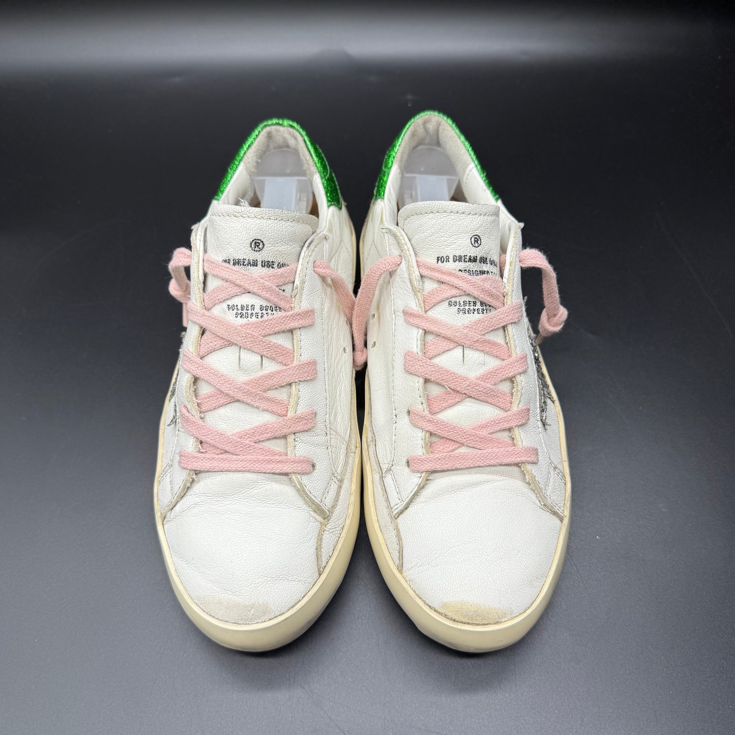 Golden Goose Superstar - Vert Paillette Argenté Rose