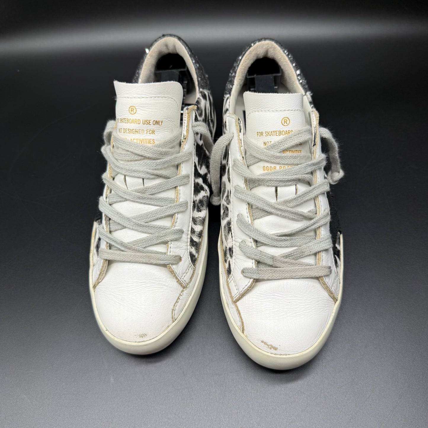 Golden Goose Superstar - ZĂšbre Paillette Noir