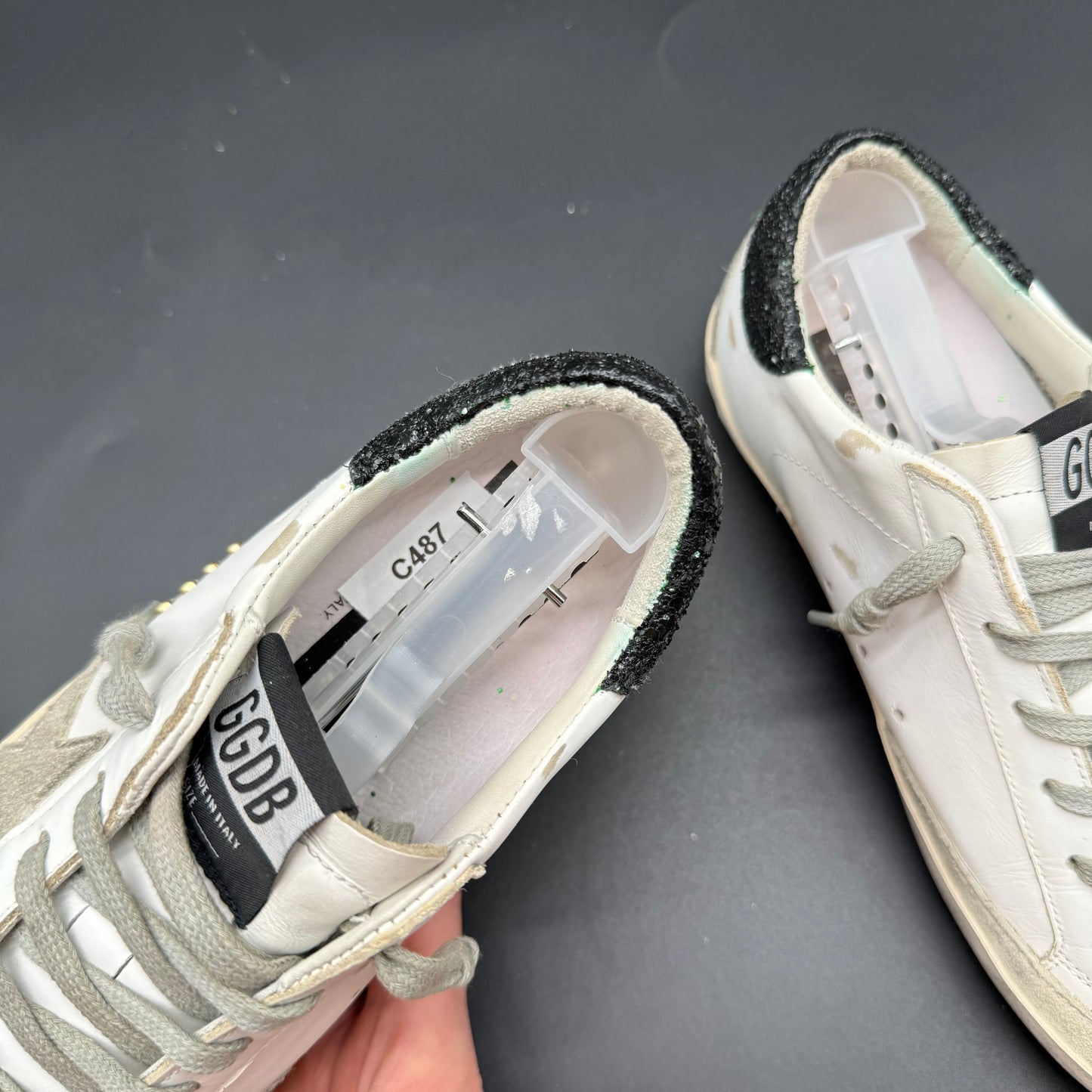 Golden Goose Superstar - Blanc Noir Paillettes C487