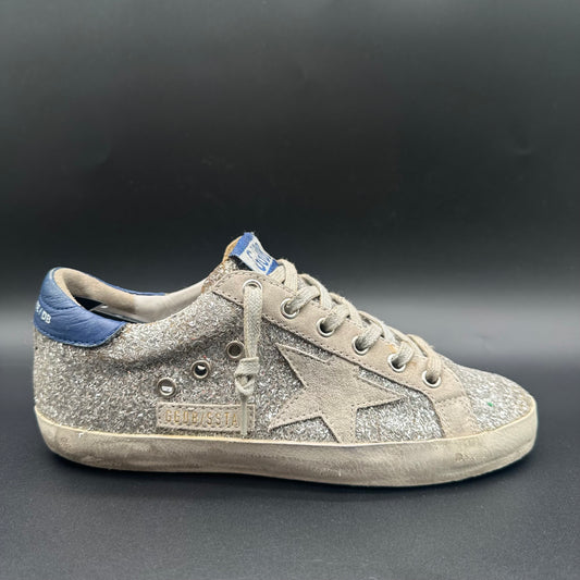 Golden Goose Superstar - Argent Paillettes Bleu C1263