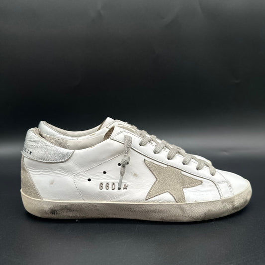 Golden Goose Superstar - Blanc Argent C1212