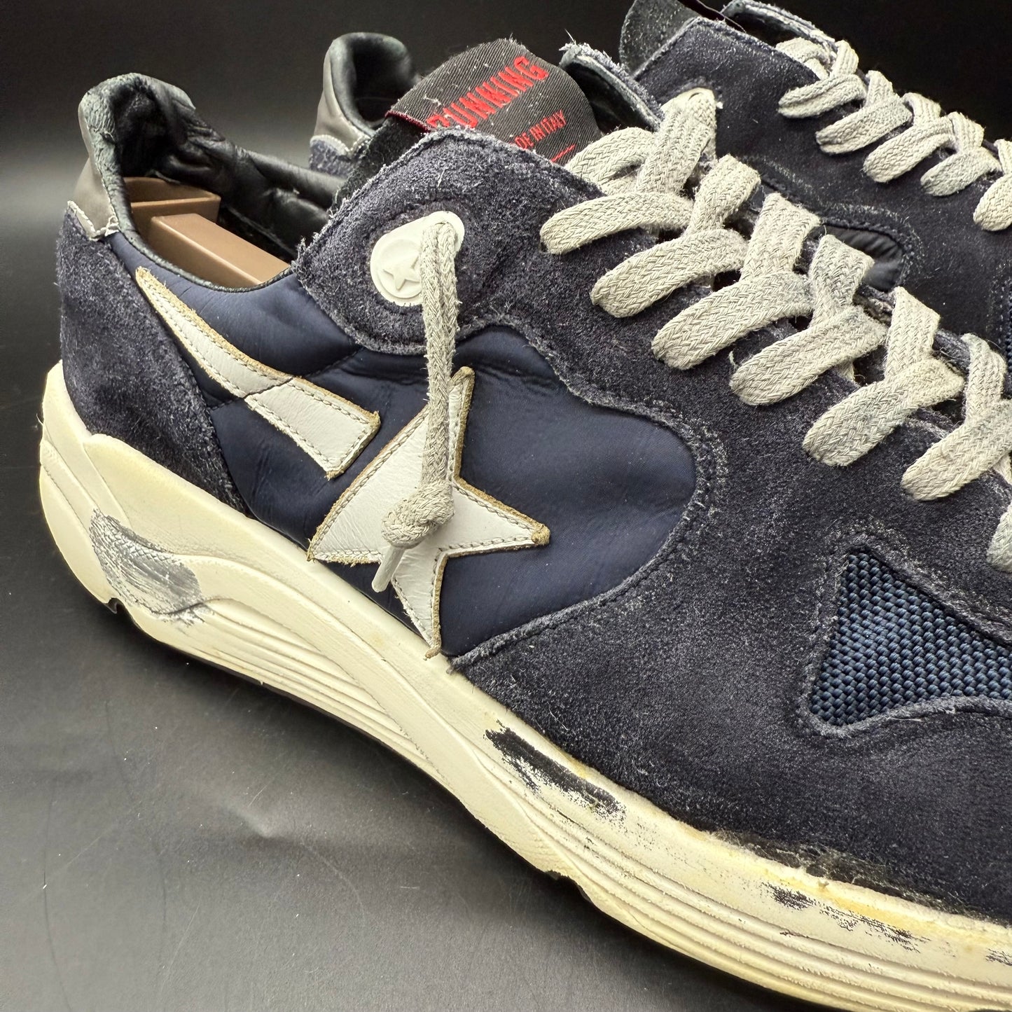 Golden Goose Running - Bleu Marine Beige