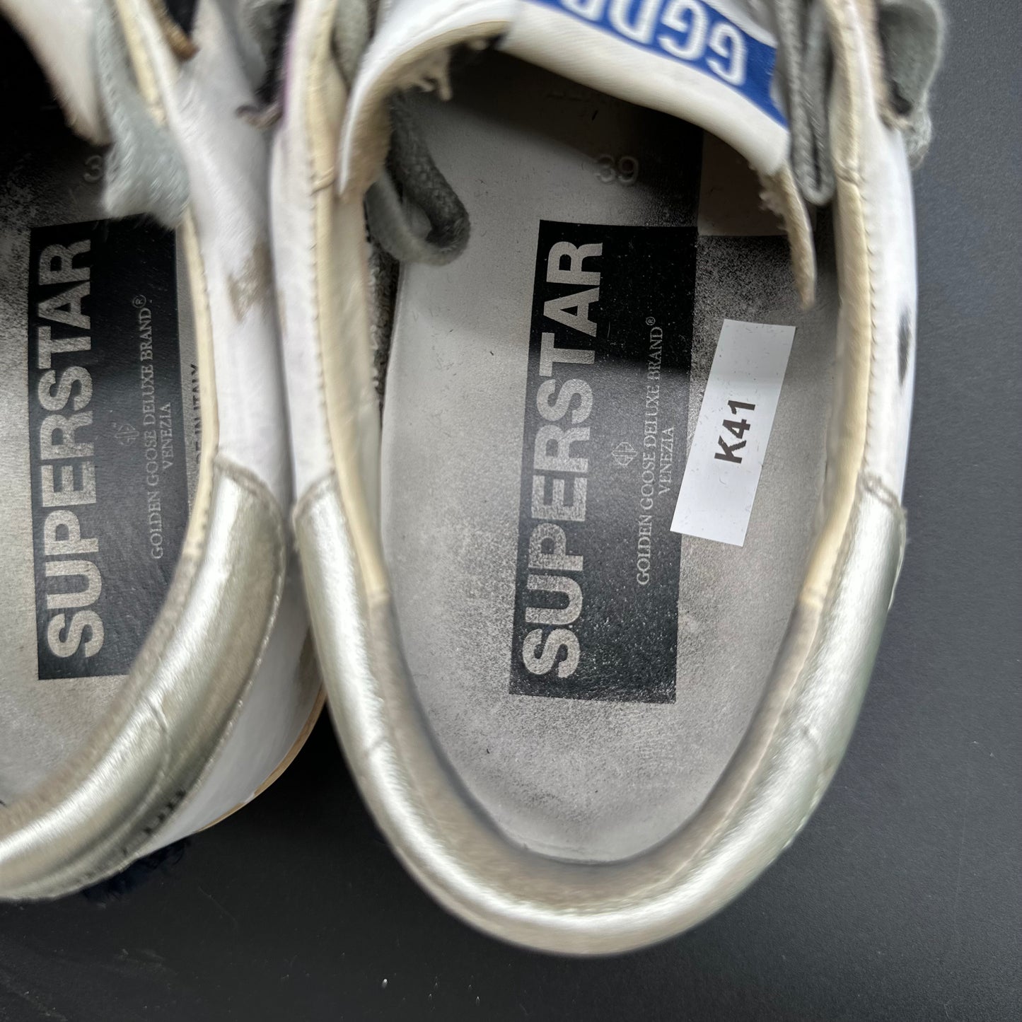 Golden Goose Superstar - Blanc Noir Argent K41
