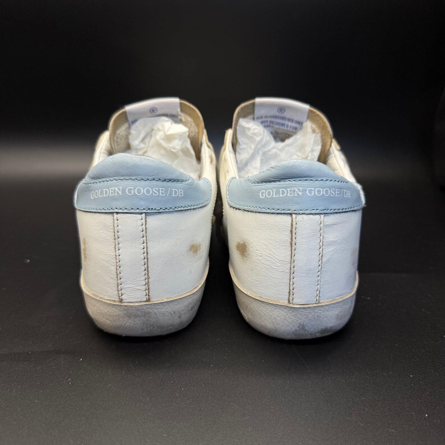 Golden Goose Superstar - Blanc/Paillette/Bleu ciel ◼️