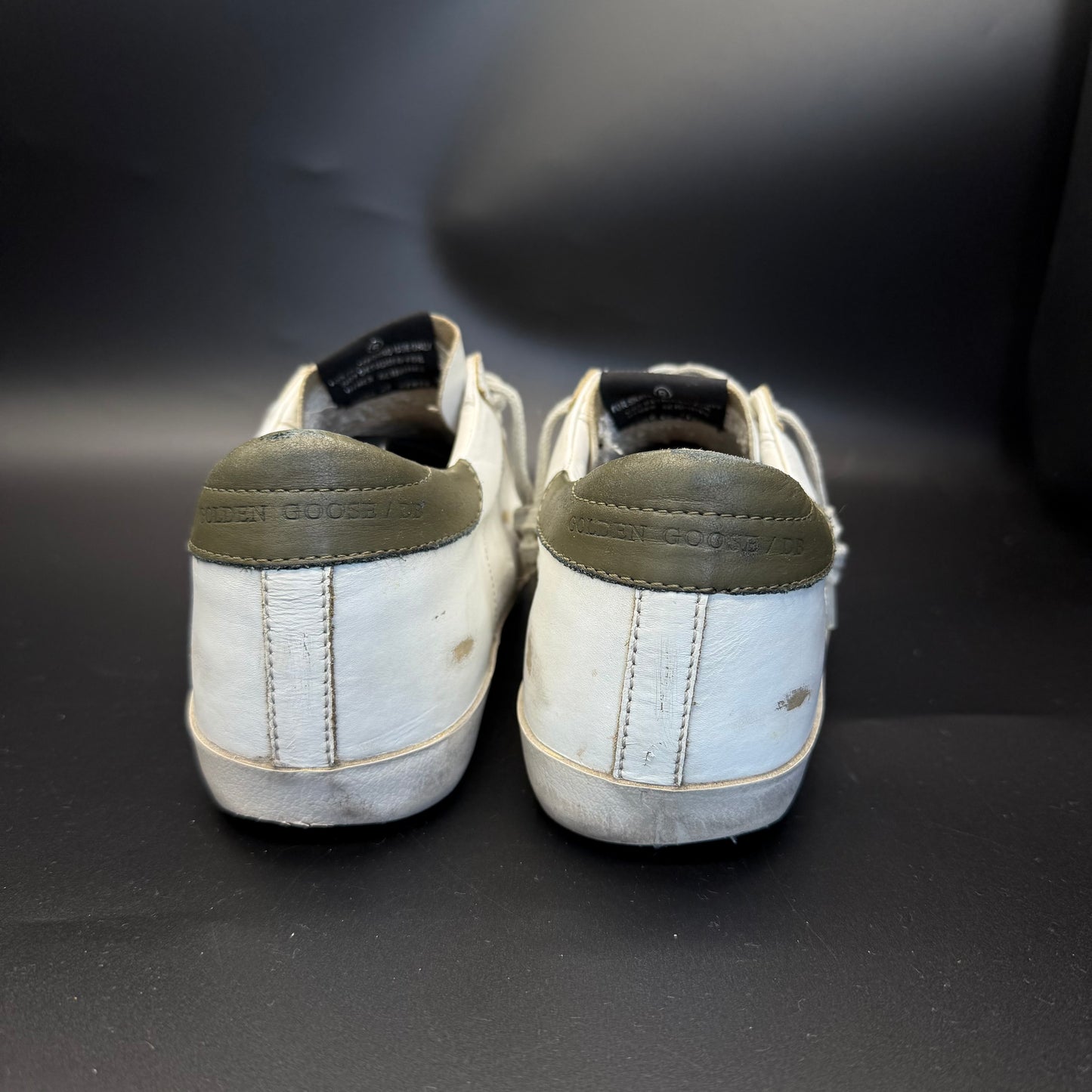 Golden Goose Superstar - Blanc/Paillette/Kaki◼️