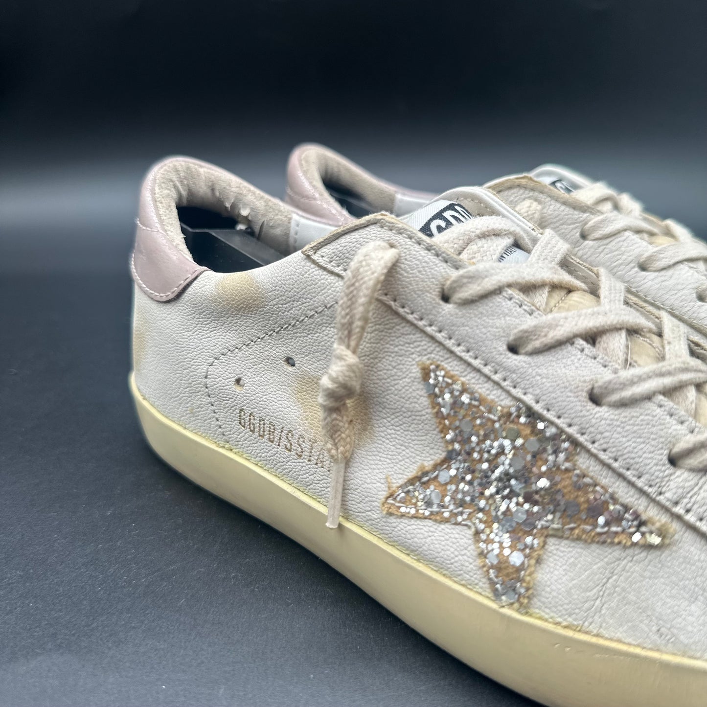 Golden Goose Superstar - Blanc Rose Paillettes C1359