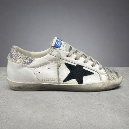 Golden Goose Superstar - Blanc Noir Paillettes C1141