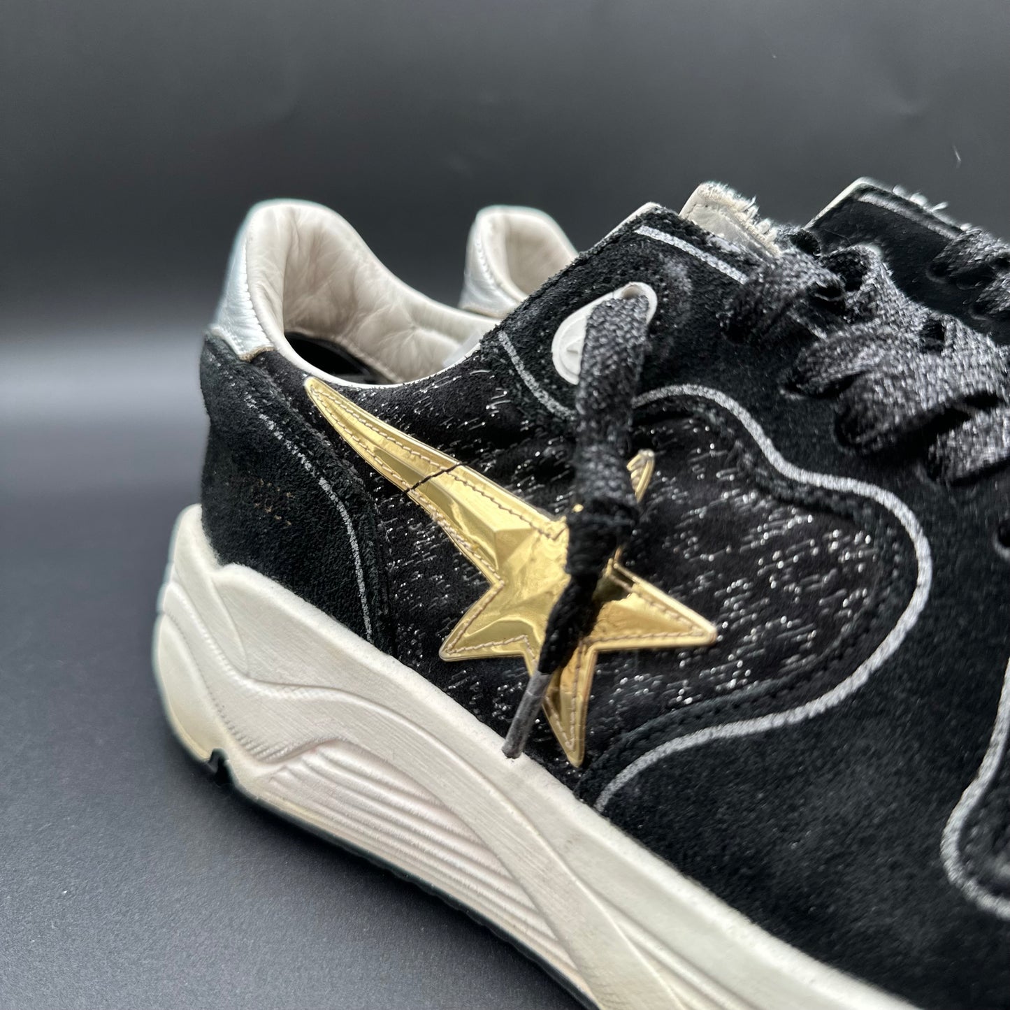 Golden Goose Running - Noir Argent Or K50