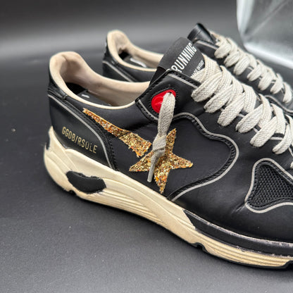 Golden Goose Running - Noir Paillette Or C1326