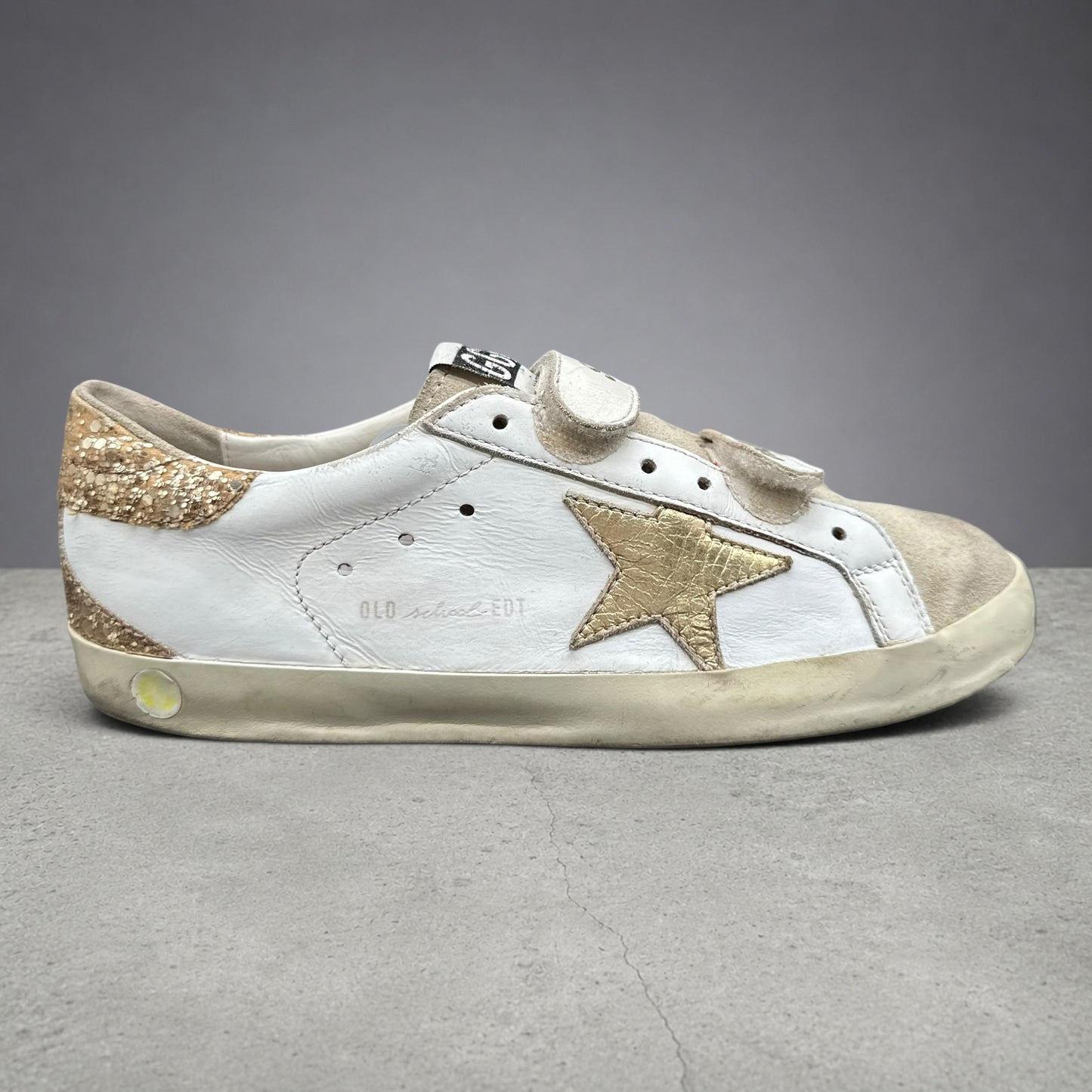 Golden Goose Old-School - Blanc Or Paillettes C1325