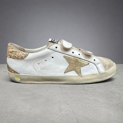 Golden Goose Old-School - Blanc Or Paillettes C1325
