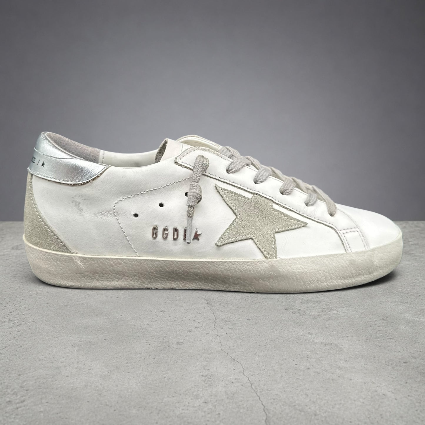 Golden Goose Superstar - Blanc Argent C1200