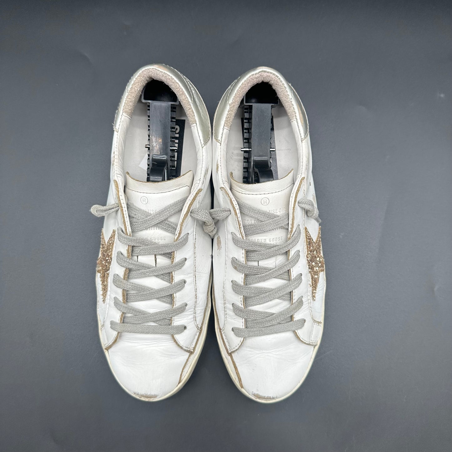 Golden Goose Superstar - Blanc Argent Or Paillettes P438
