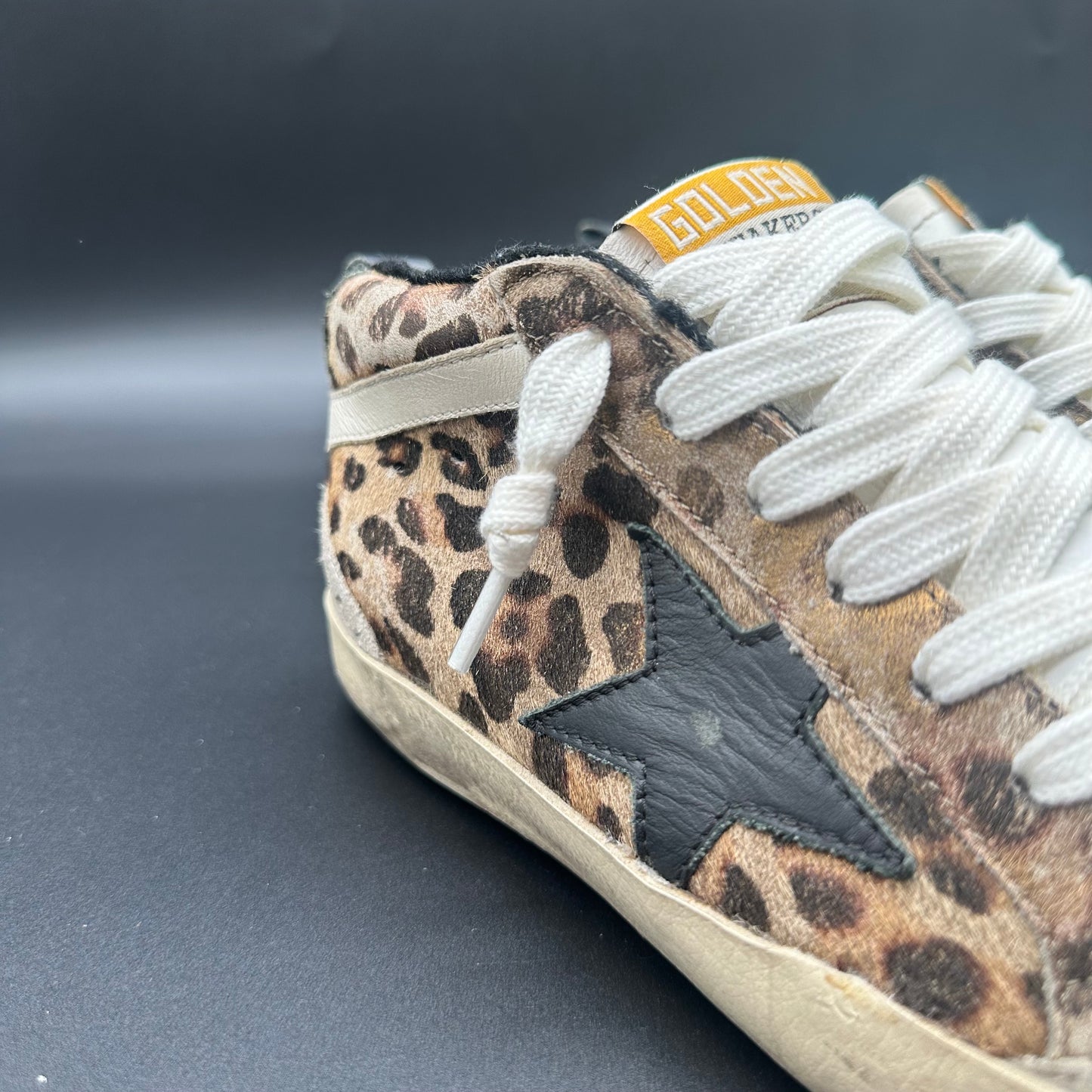 Golden Goose Midstar - Noir Léopard Beige C1218