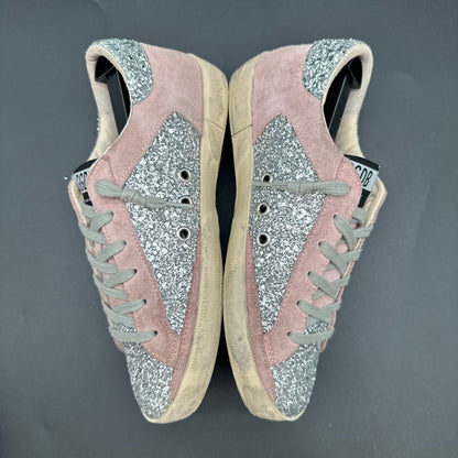 Golden Goose Superstar - Rose Noir Argent Paillettes C1440