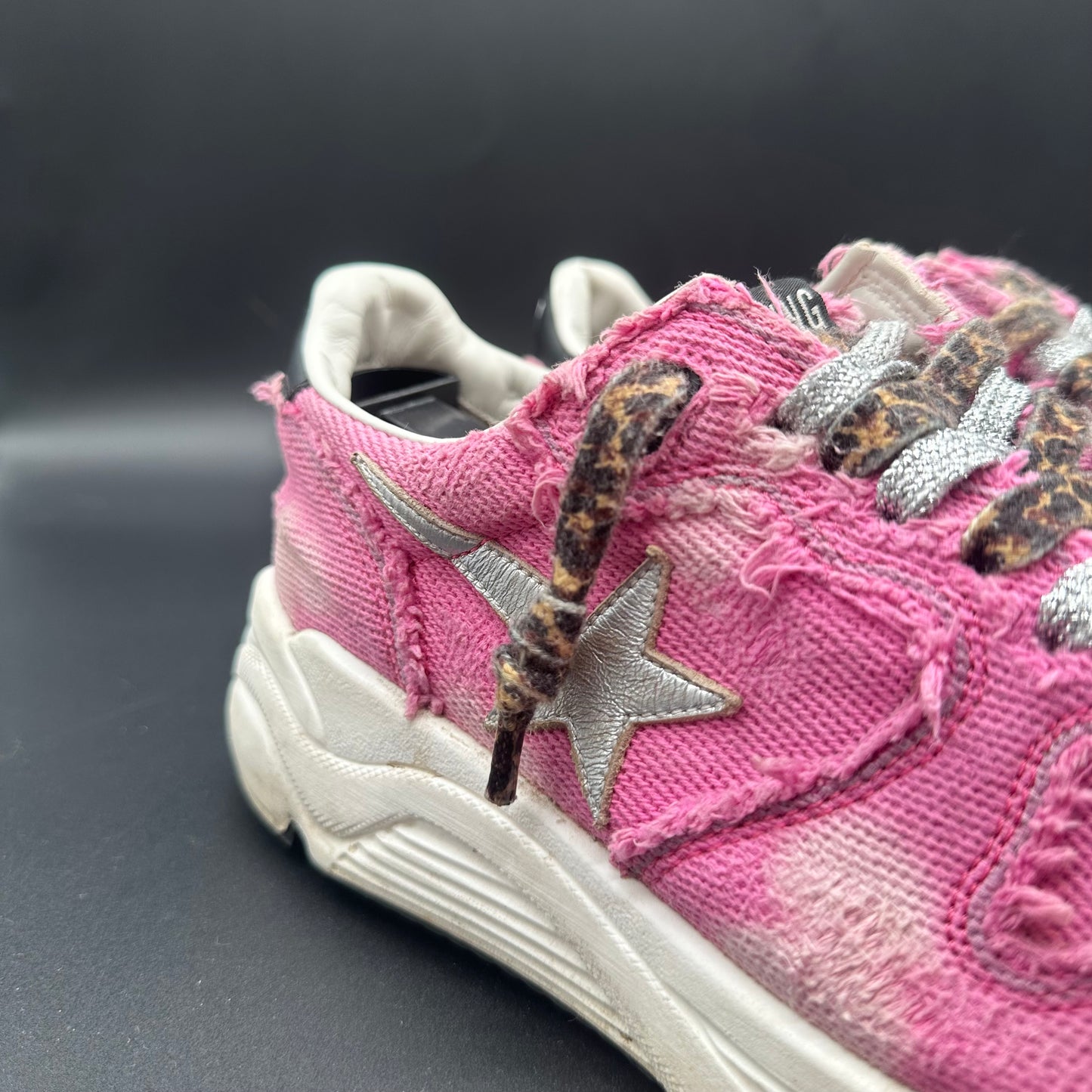 Golden Goose Running - Rose Blanc Léopard C1220