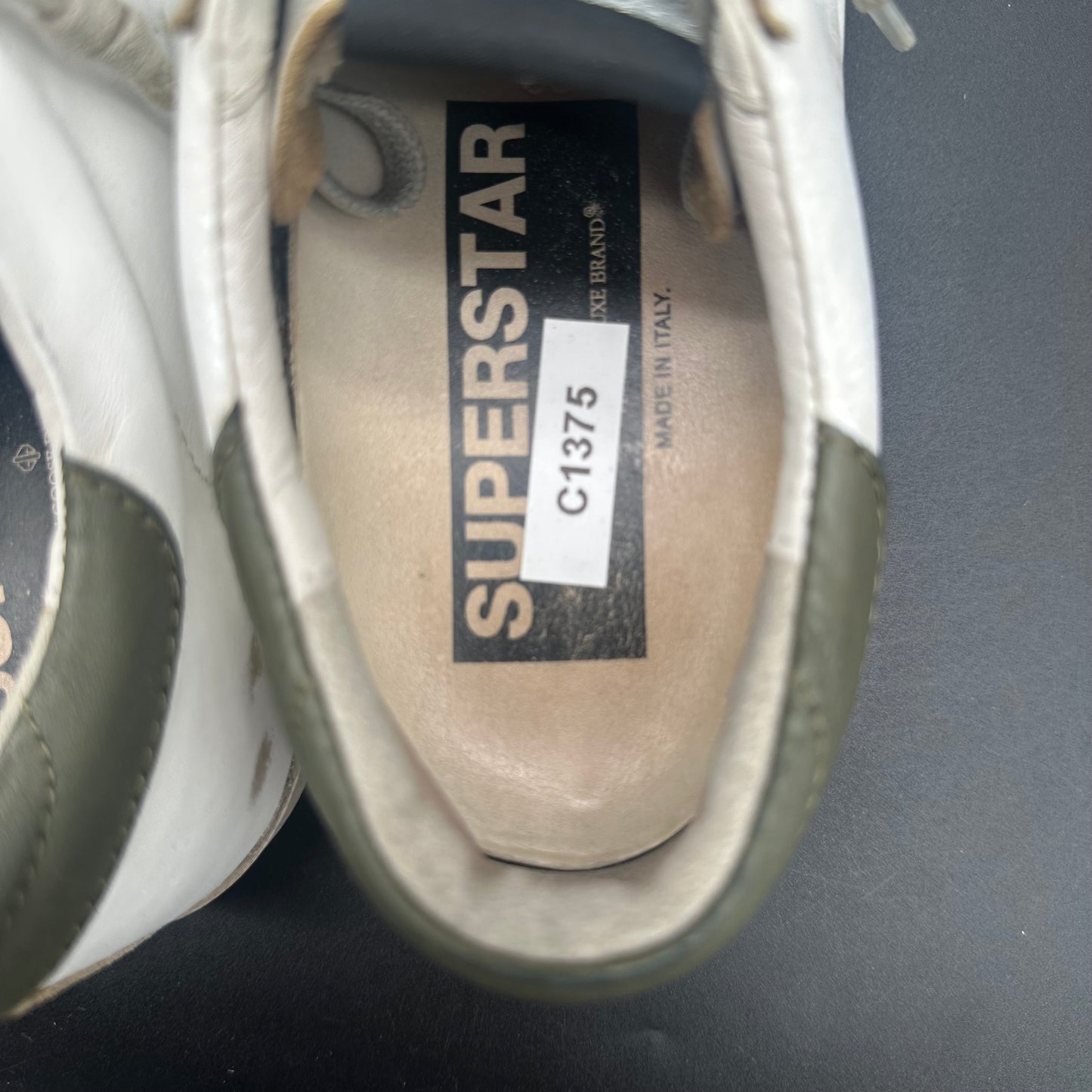 Golden Goose Superstar - Blanc Vert Paillettes C1375