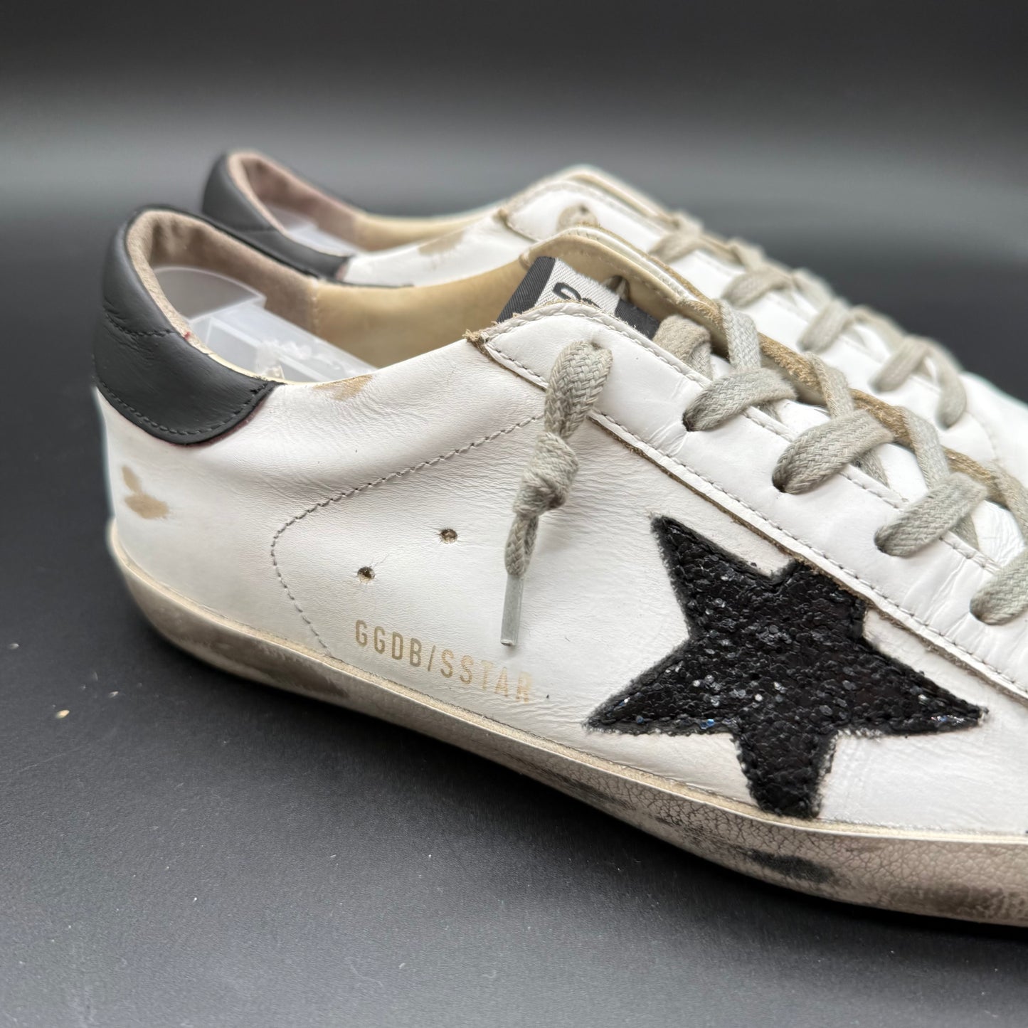 Golden Goose Superstar - Blanc Noir Paillette C1091