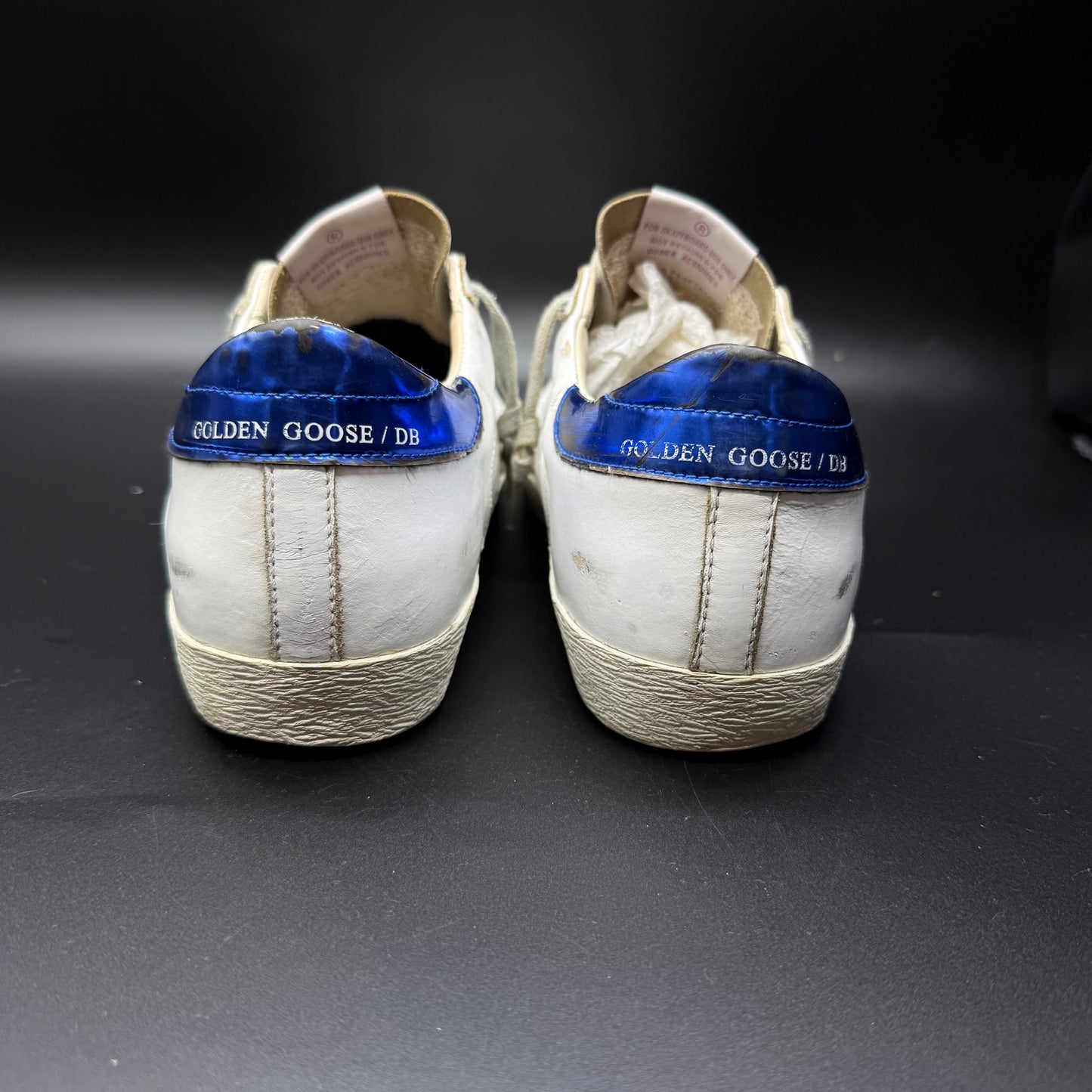 Golden Goose Superstar - Blanc/Or/Bleu ◼️
