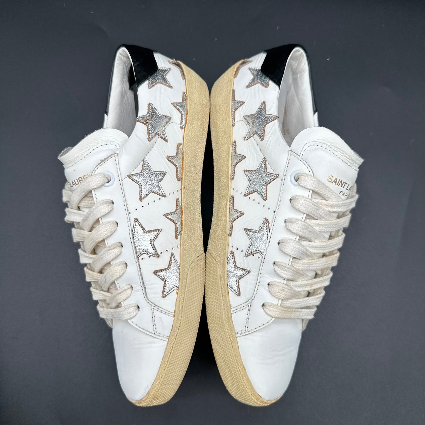 Saint Laurent Court - Blanc Noir Argent C1241