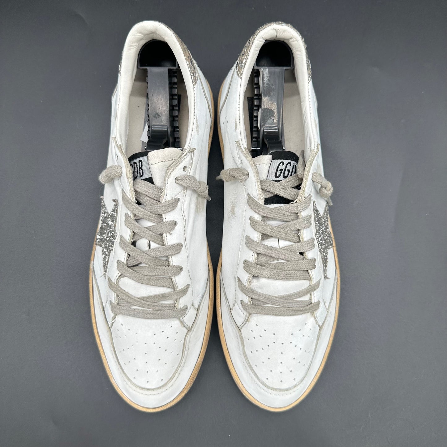 Golden Goose Ballstar - Blanc Argent Paillettes C1390