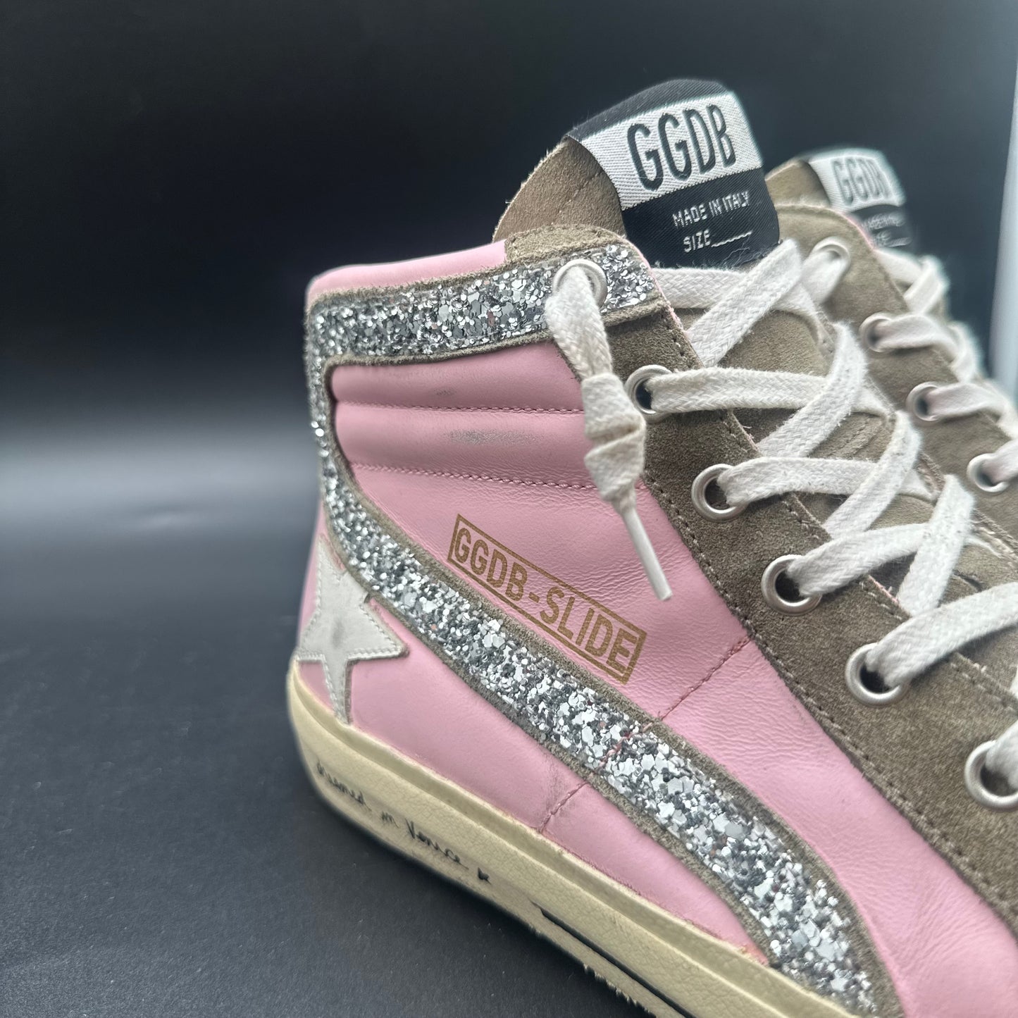 Golden Goose Slide - Rose Beige Paillettes C1383