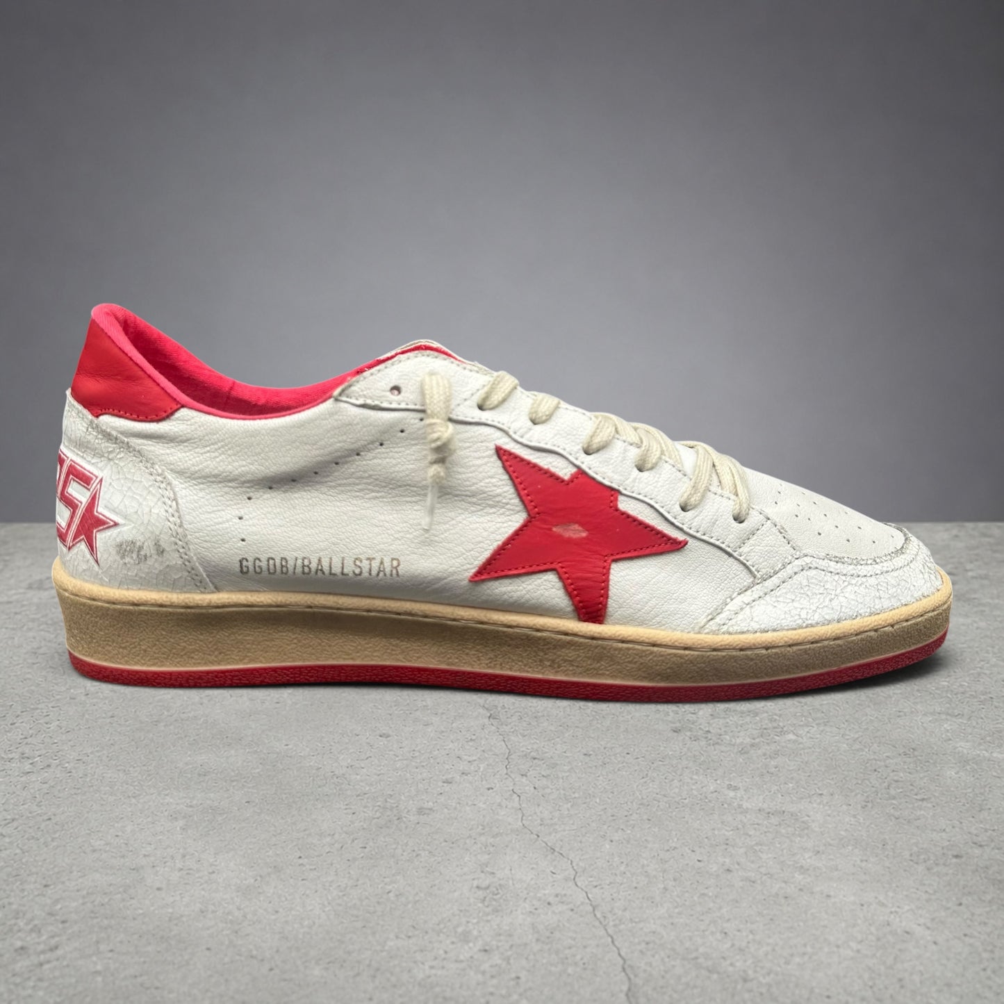 Golden Goose Ballstar - Blanc Rouge C1342