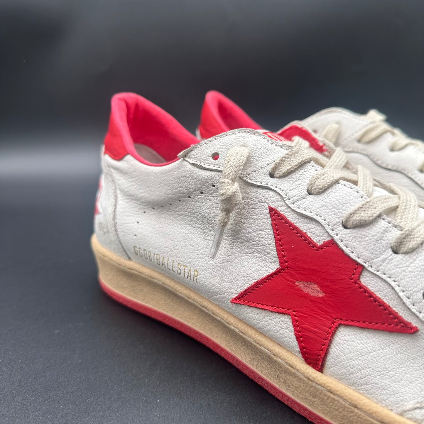Golden Goose Ballstar - Blanc Rouge C1342
